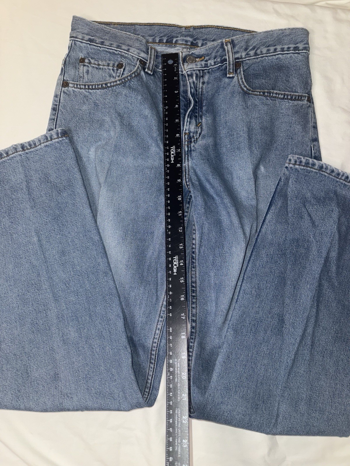 VTG Levis 577 Jeans Womens 8 M Lower Rise Loose Fit Light Wash Denim Blue 31×30
