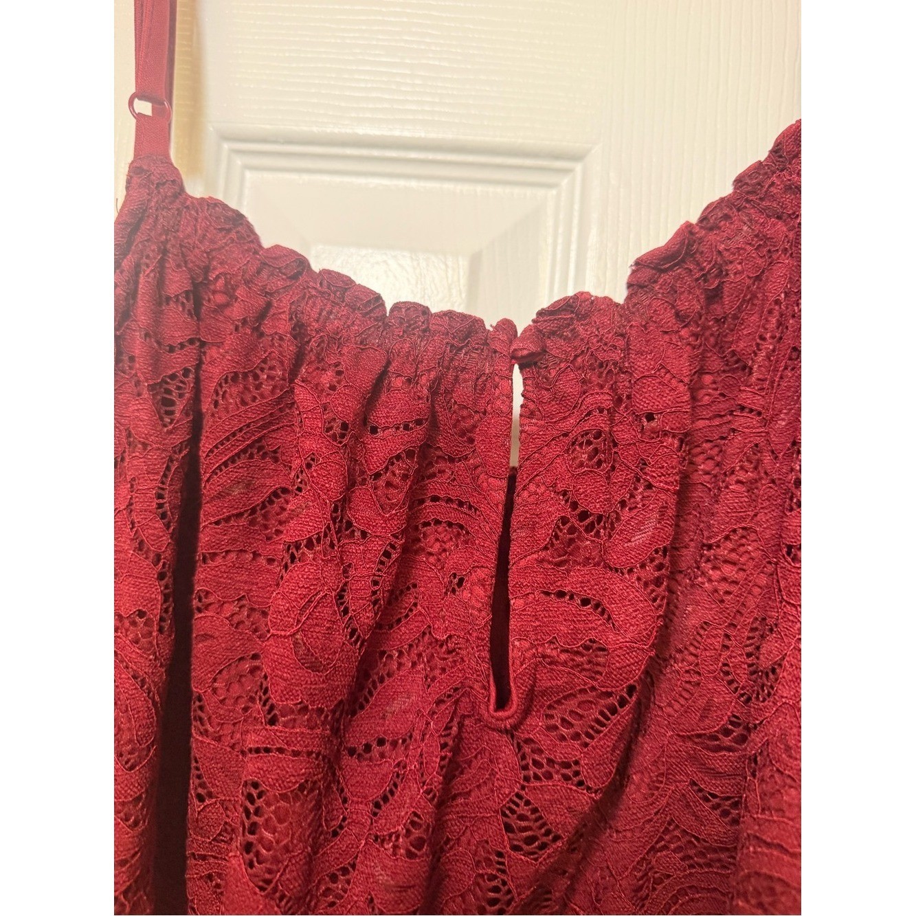 Lane Bryant Burgundy Lace Babydoll Cami Tank 26/28 Plus Romantic Date Night
