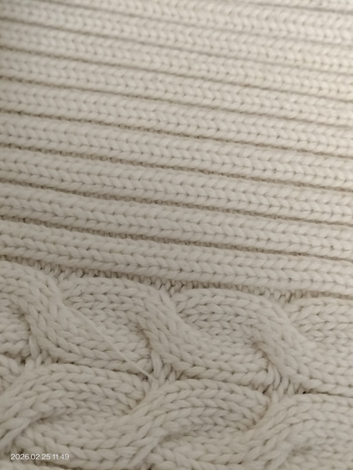 90s Lands End Cable Knit Full Zip Sweater Women’s 100% Cotton Sz 1X Beige