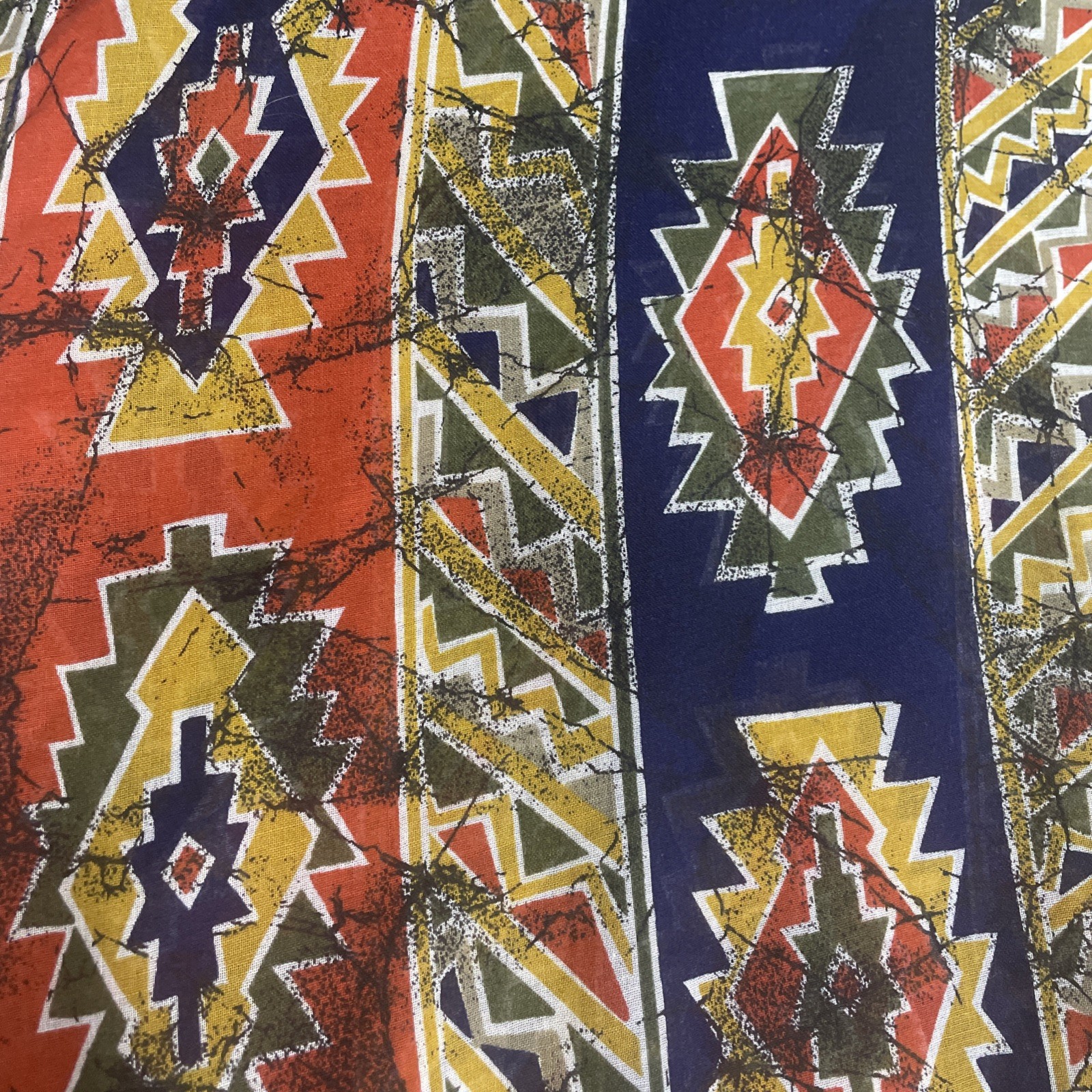 Vintage Ruth Norman Neiman Marcus Caftan Women’s One Size Aztec Red Gold Lounge