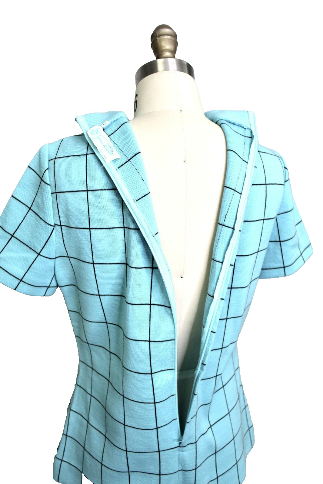 VTG 1950s Gino Paoli 4PC Lot Coat Dress Suit Plaid Top Italian Designer Sz M