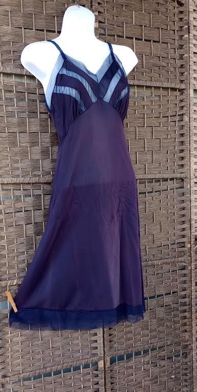 Miss Swank’s Navy Blue Full Slip Vintage 50’s