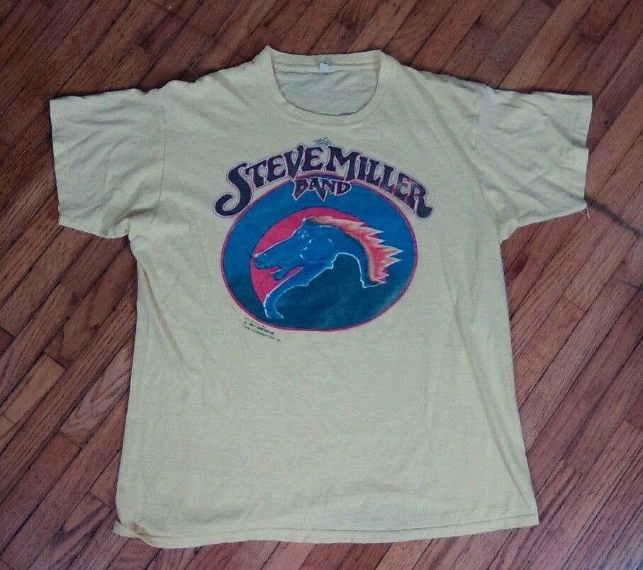Original Vtg Steve Miller Band 70’s Tour T Shirt 1978 Pegasus Horse XL/L