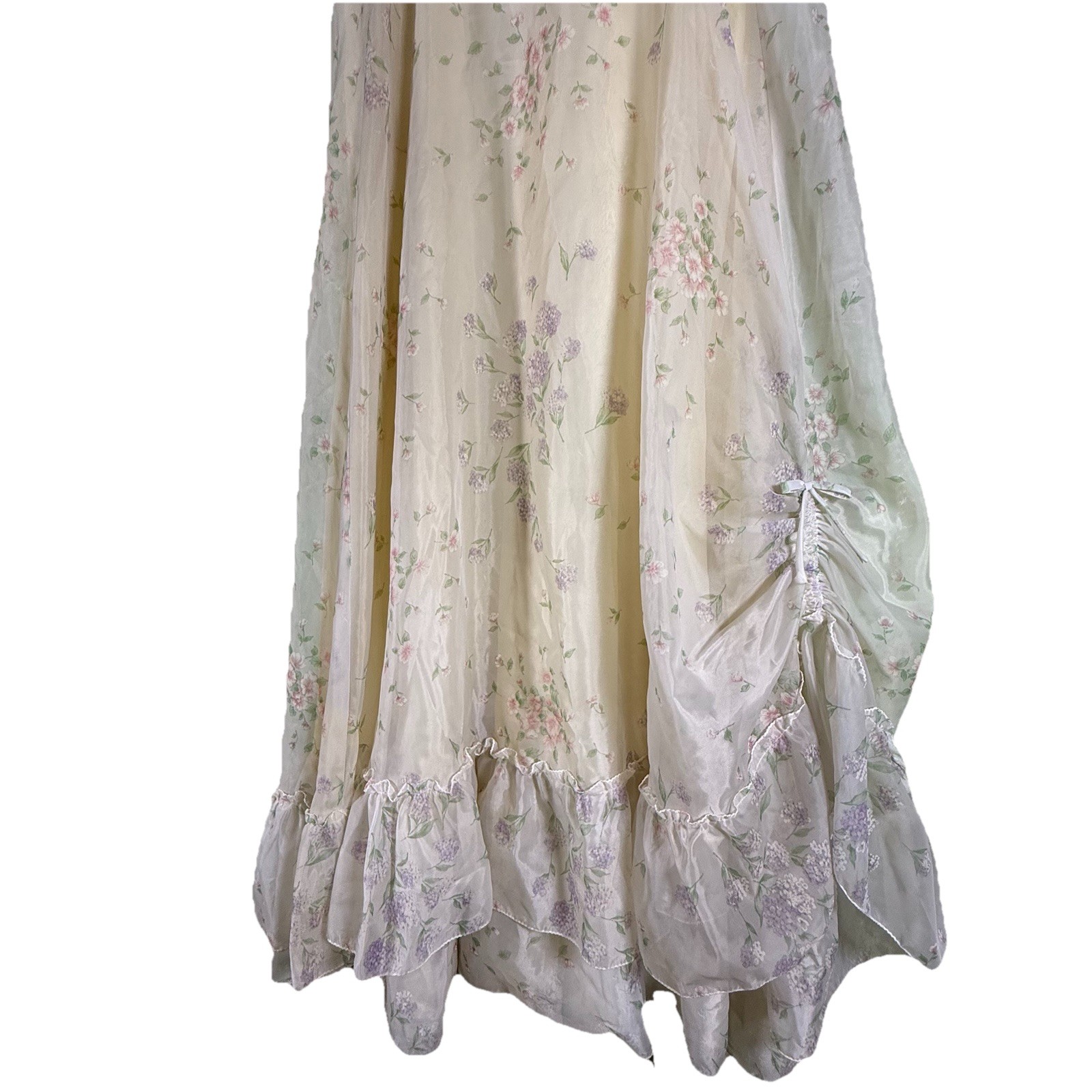 International Ladies Garment Workers Union whimsical Prairie 70s Ruffled Dress