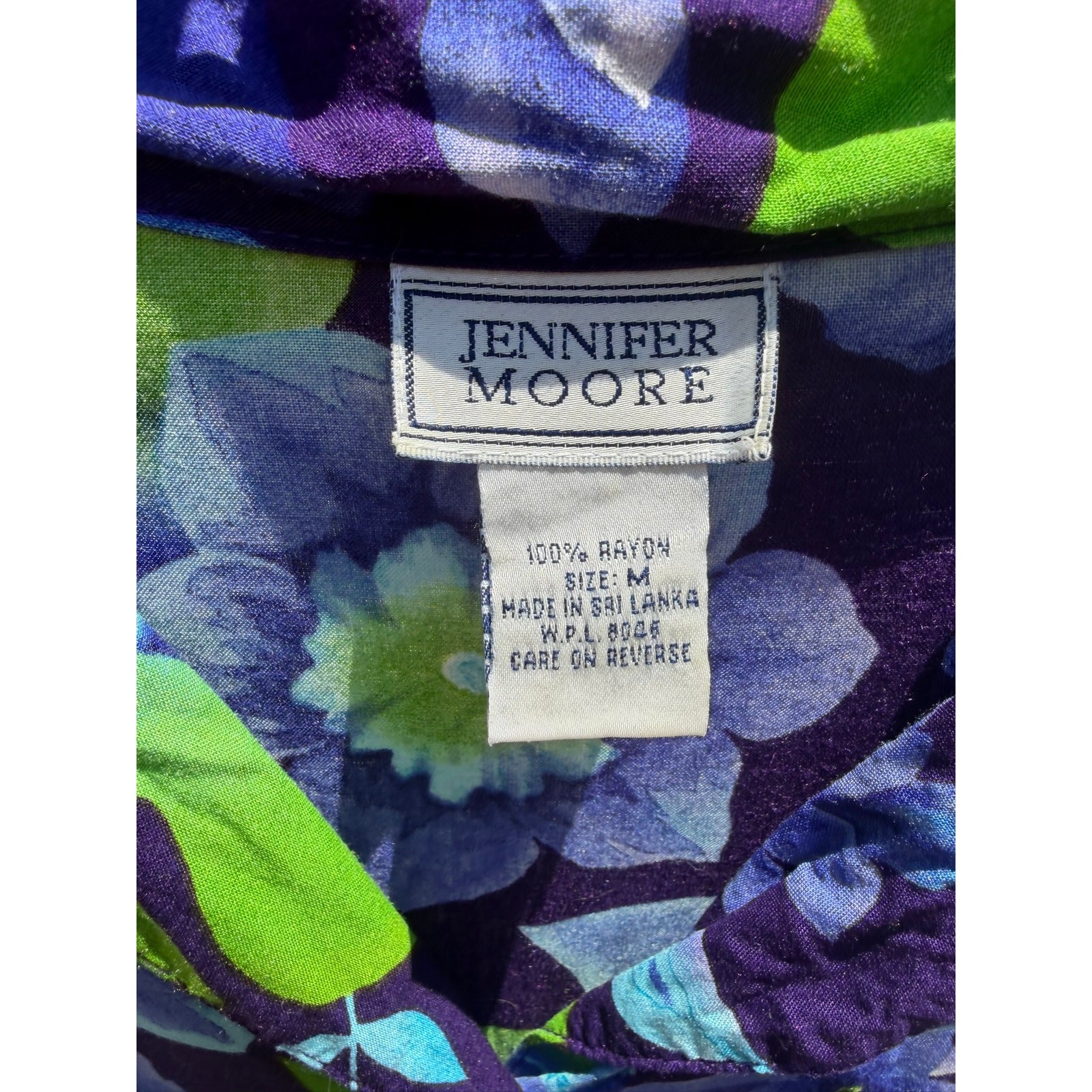 Vintage 90s House Empire Dress Medium Purple Botanical Jennifer Moore