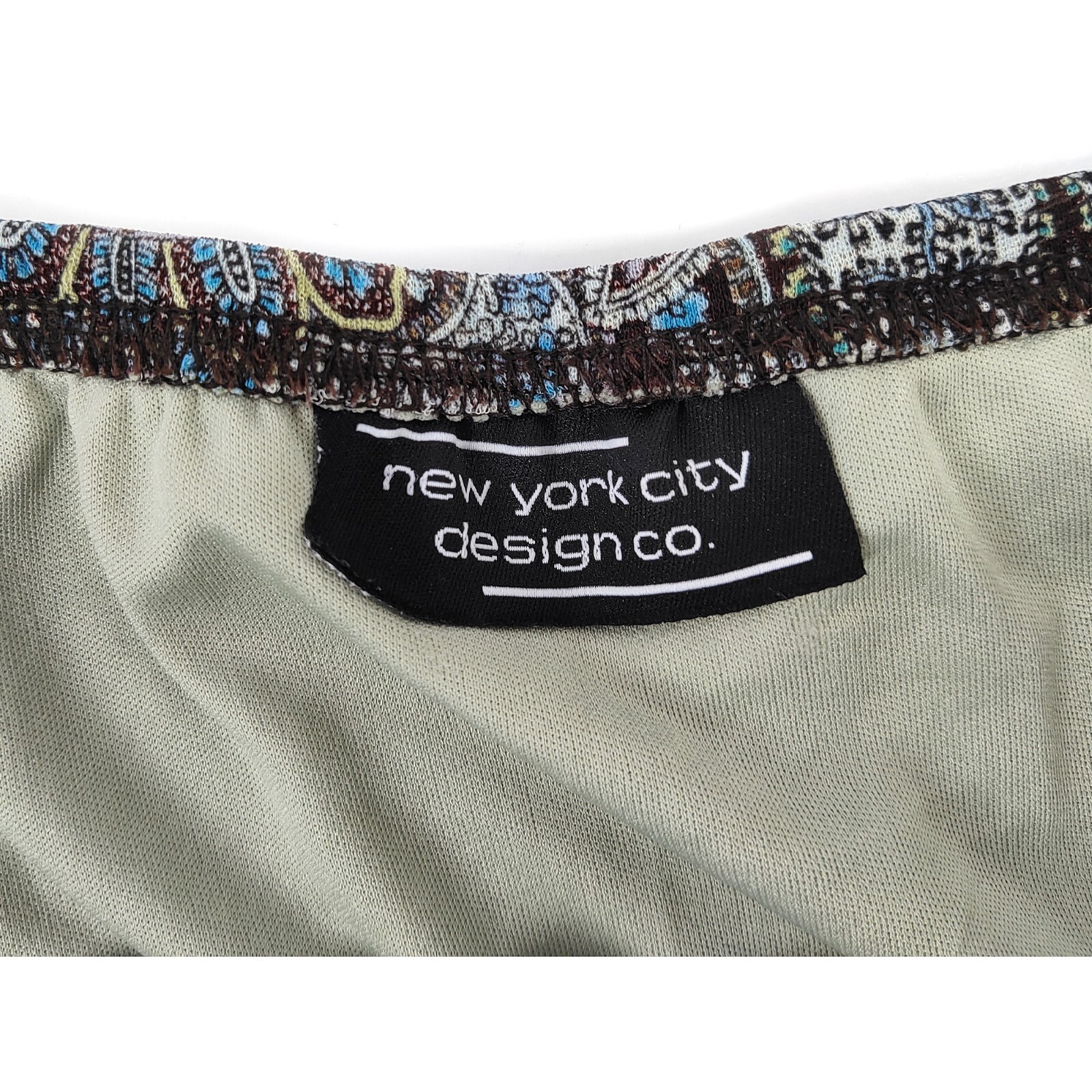 Vintage 90s Y2K Stretch Paisley Skirt Brown New York City Midi Whimsigoth M L