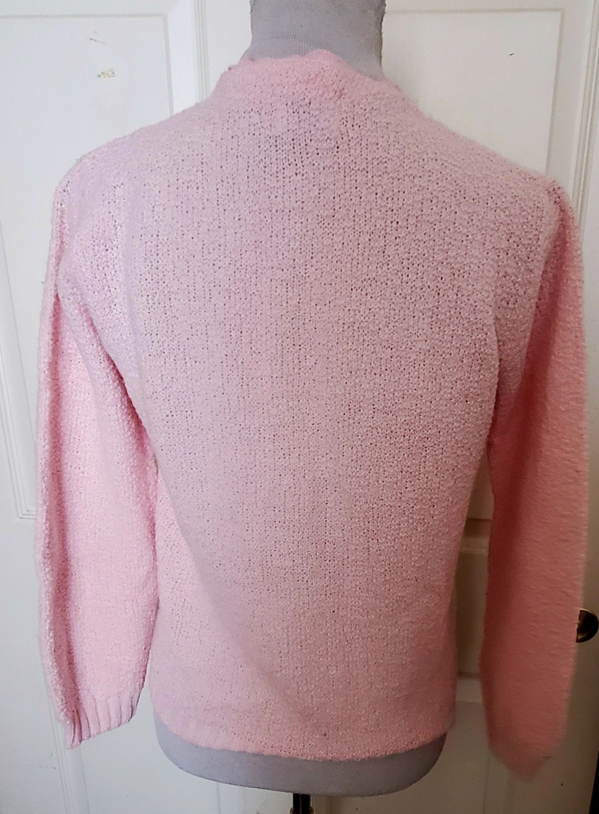 Vintage Pink Textured Sweater 100% Turbo Orlon Acrylic MacHenry B38 57.44