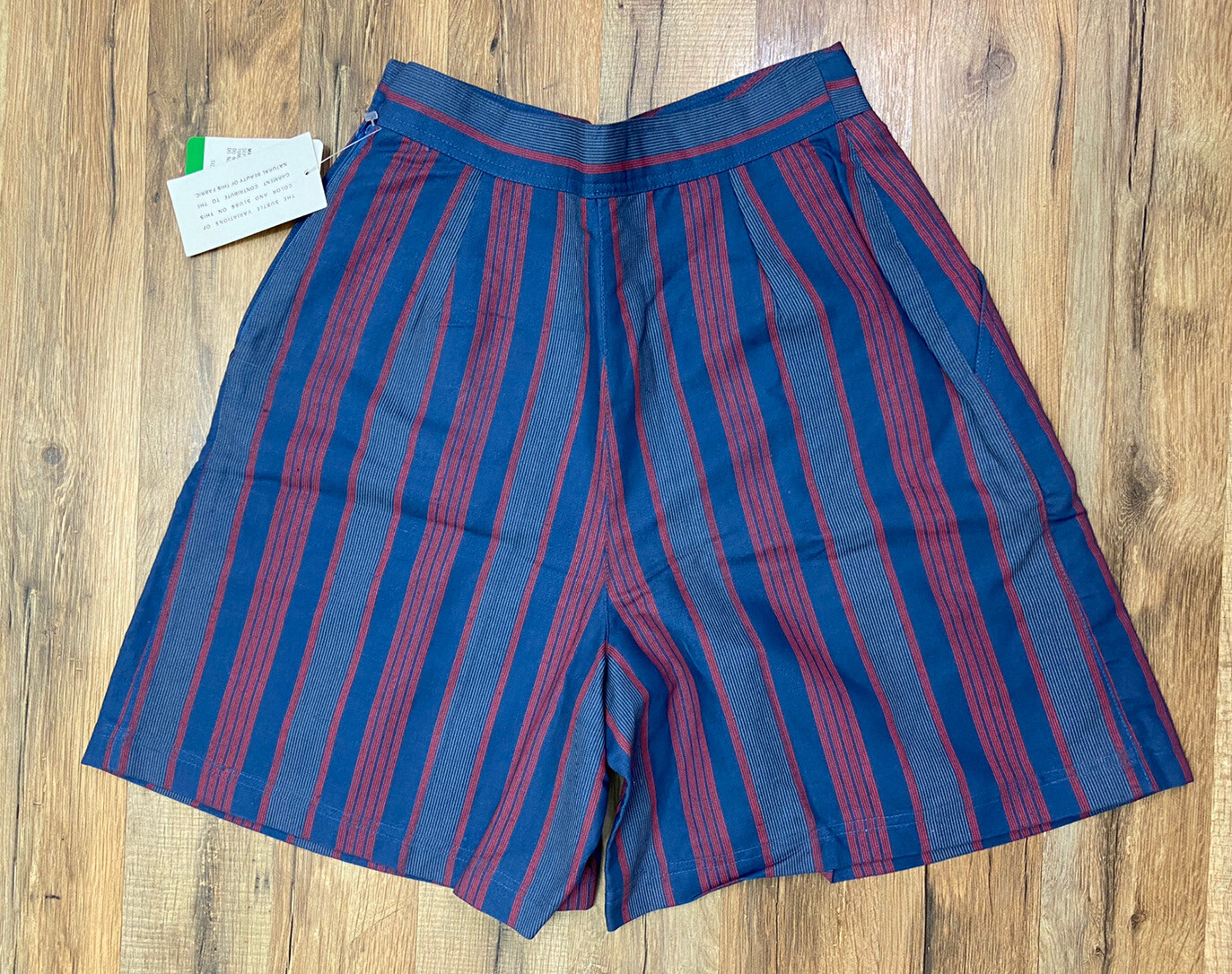 Vintage Happy Legs NWT Blue & Red Striped High Waist Shorts Women’s Size 7