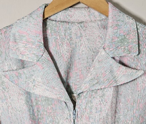 VTG Minerva Fashions Dress Women’s M/L Pastel Pink Green Floral Career Witchcore