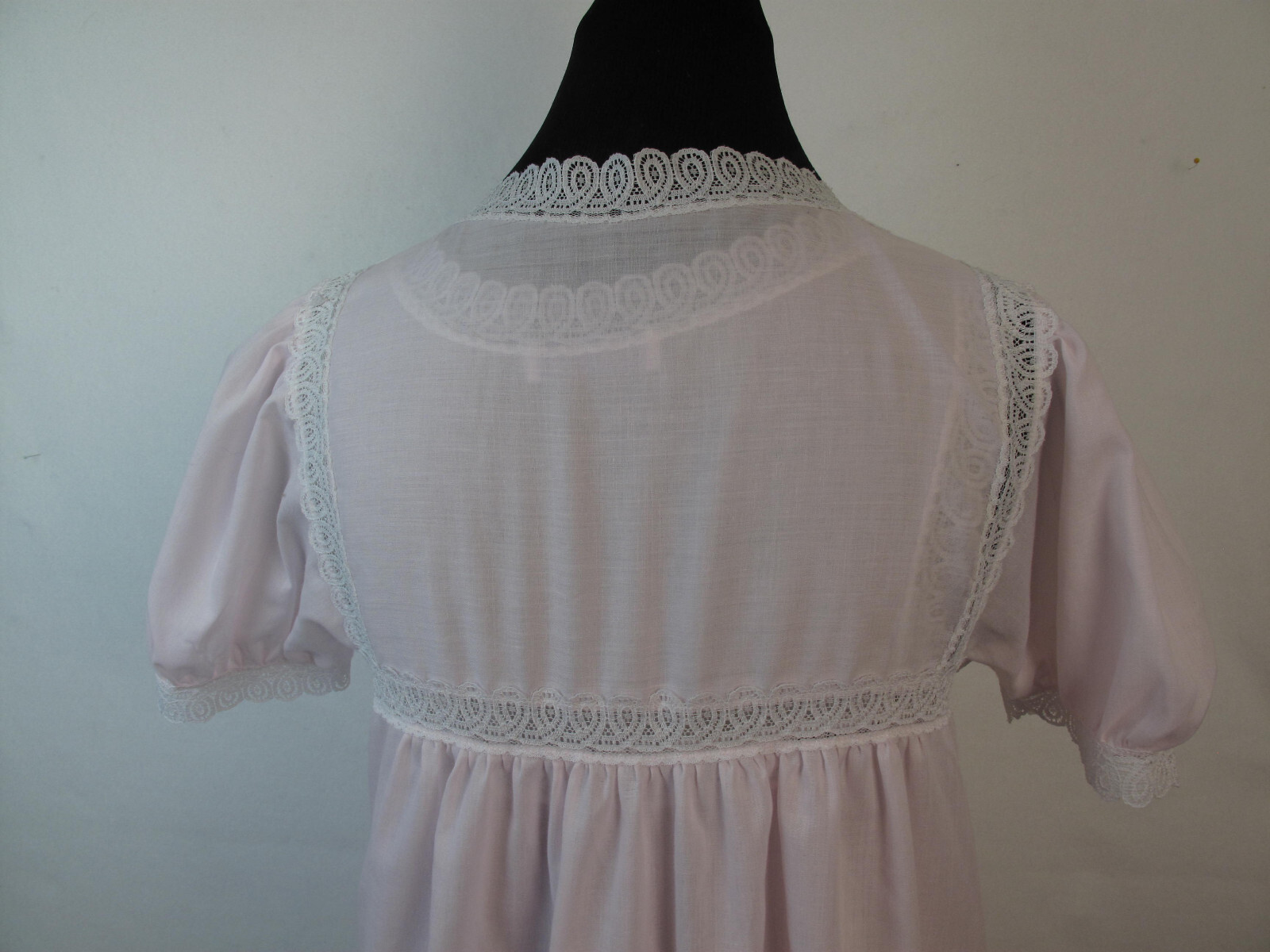 Vintage Evensong Made in USA 2pc Pink Nightgown Sleepwear Size S