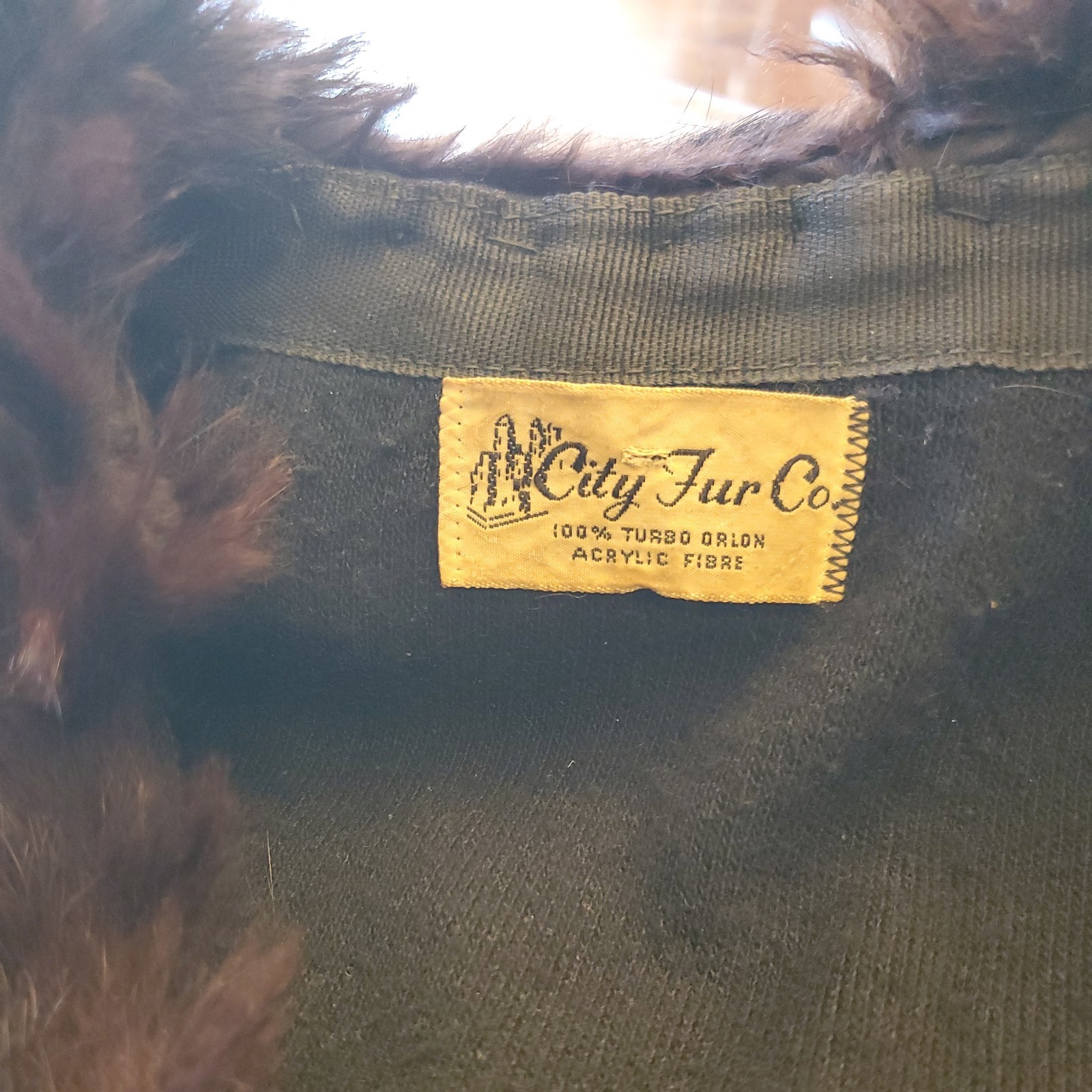 Vintage City Fur Co 100% Turbo Orlon Black Ladies Sweater 1950s Fur Petite Small