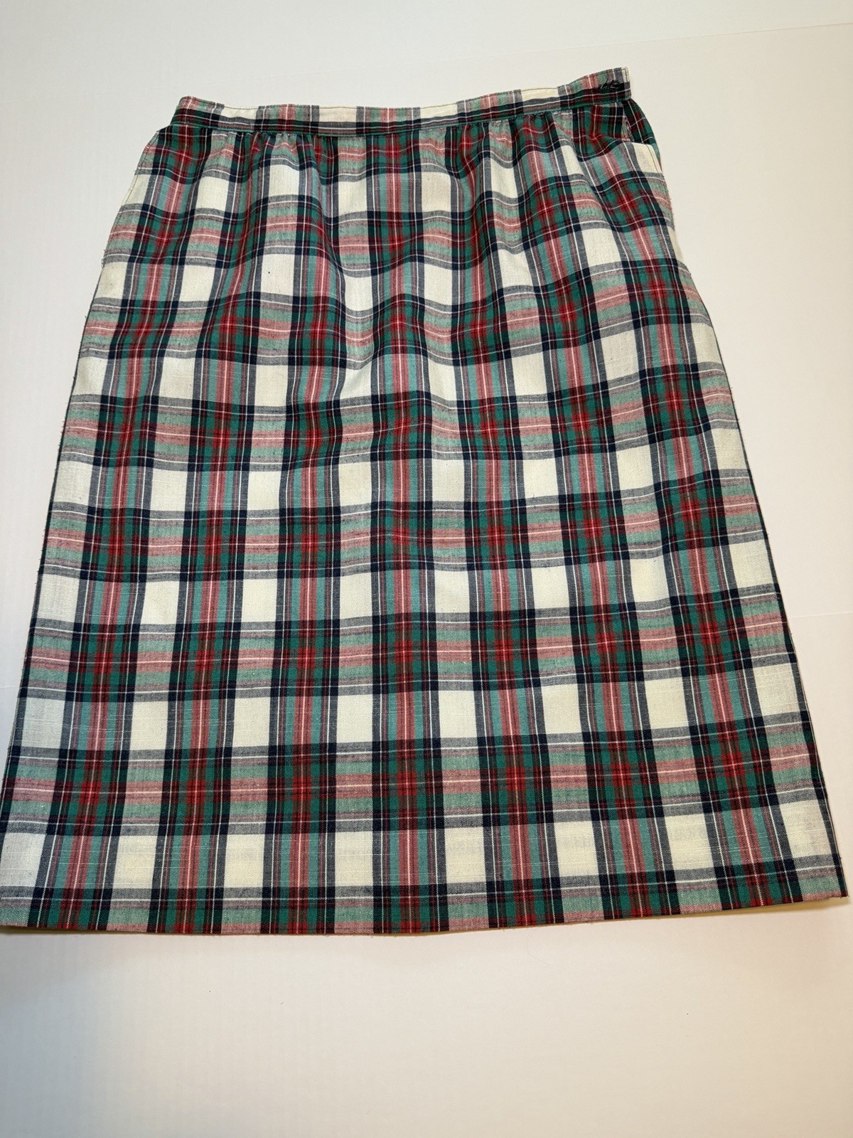 VTG 1980s Pendleton Country Sophisticates plaid skirt. No size tag SEE MEASURE