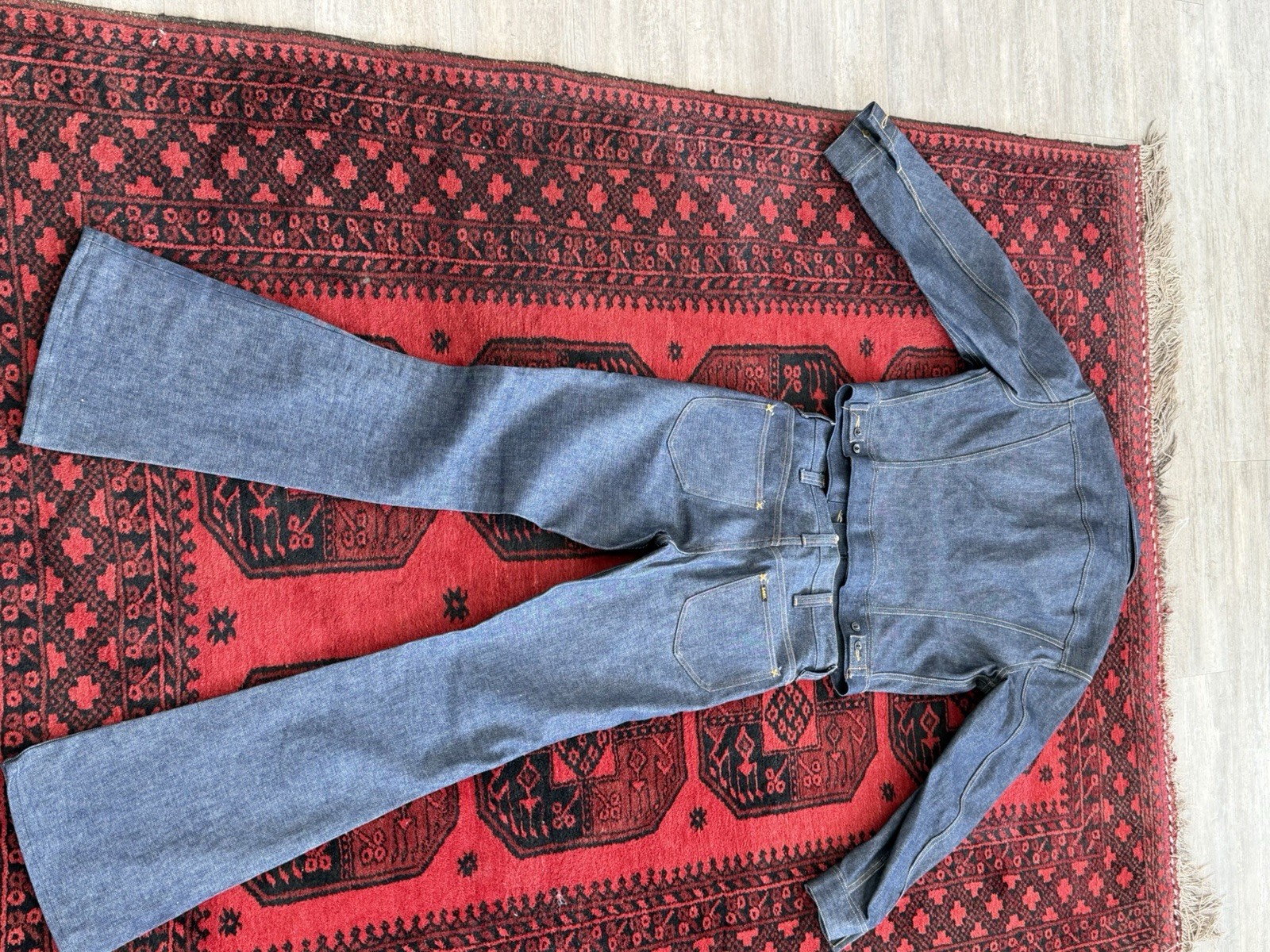 Lee Sanforized PATD-153438 Vintage 70s Raw Denim Suit :Janke & Pants M.USA Size:M