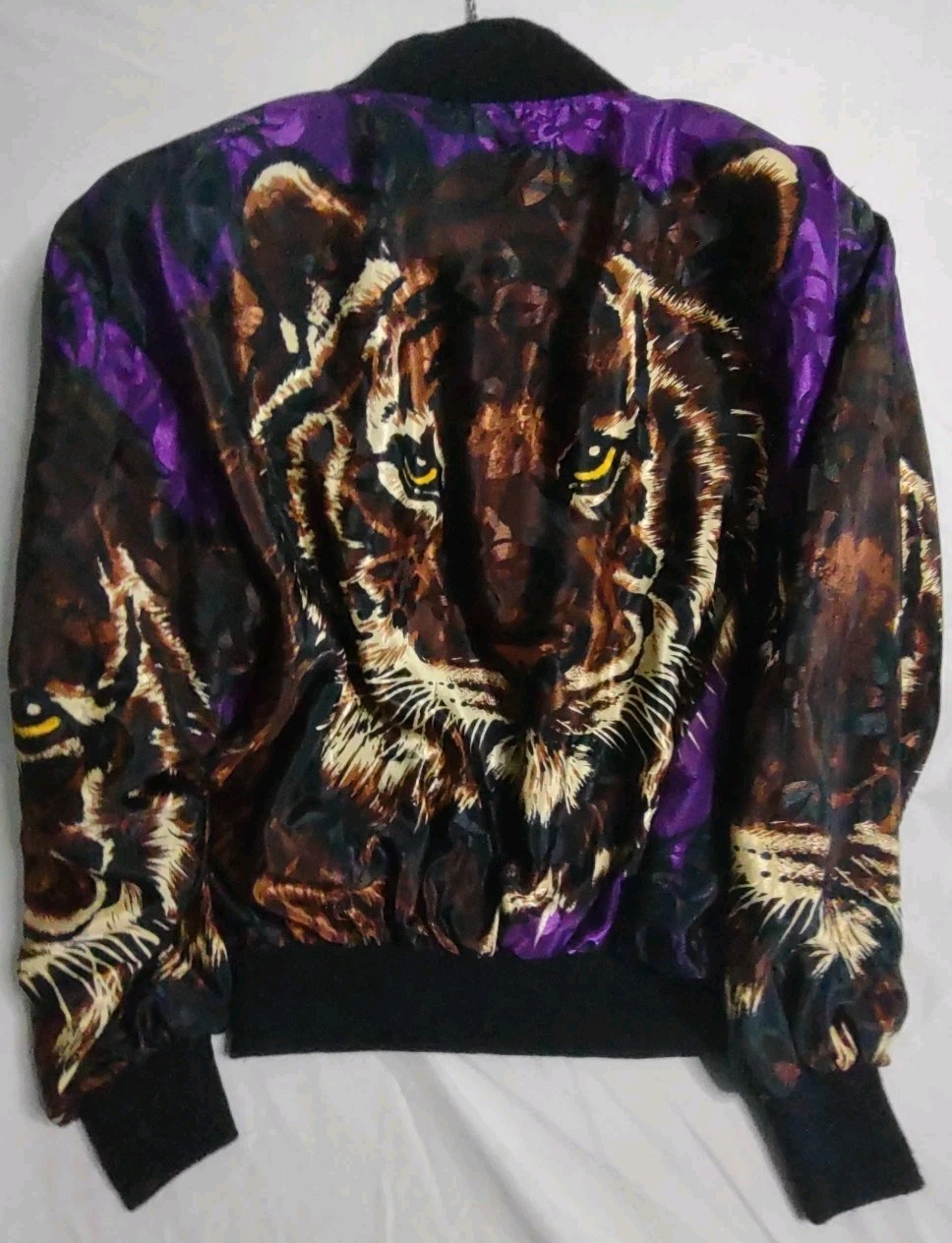 Vintage 80s 90s Tiger Mighty Jacket Full Zip Bomber AOP Animal Print