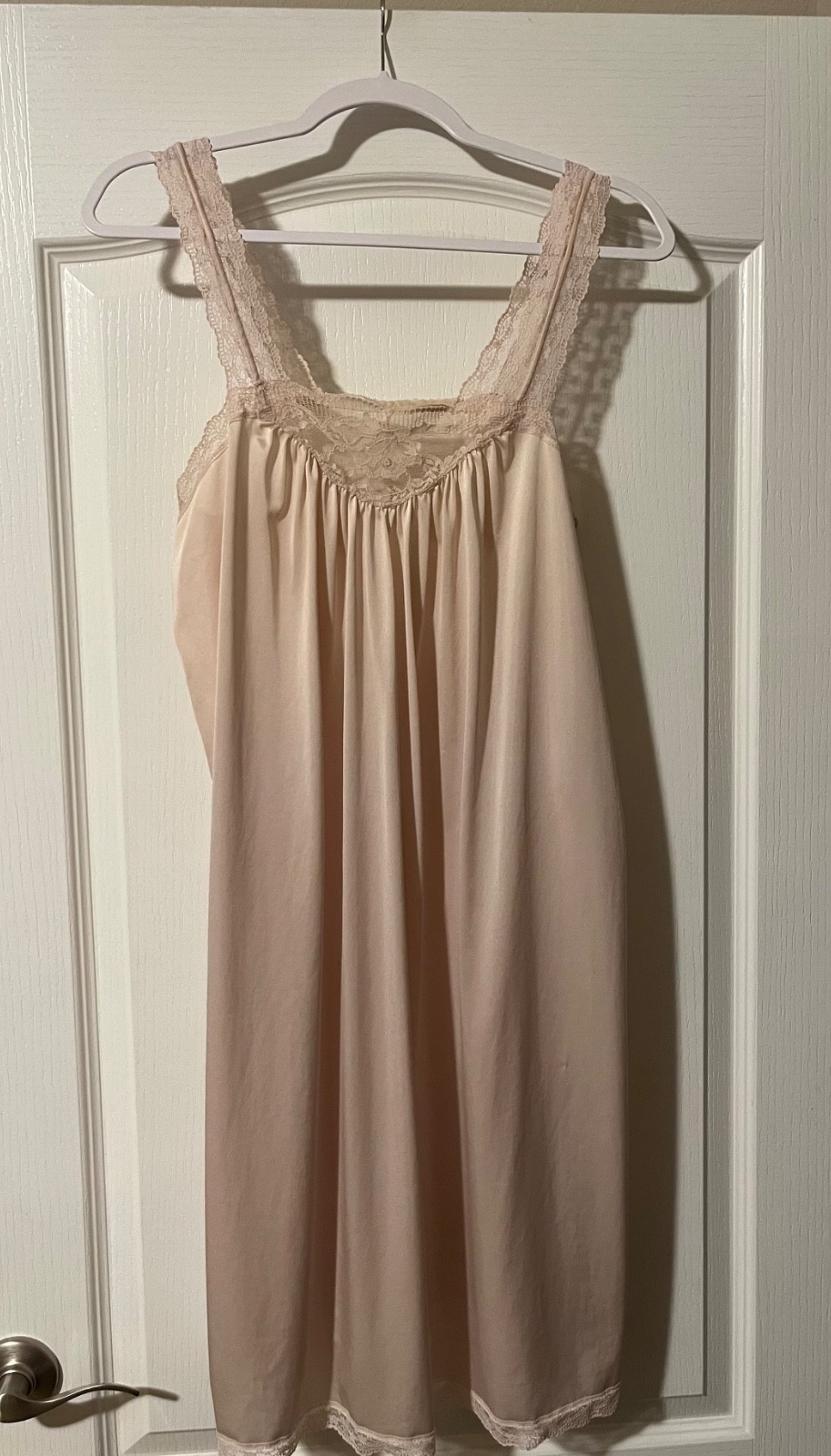 Vintage Shadowline Night Gown Size Small Pink Good Condition
