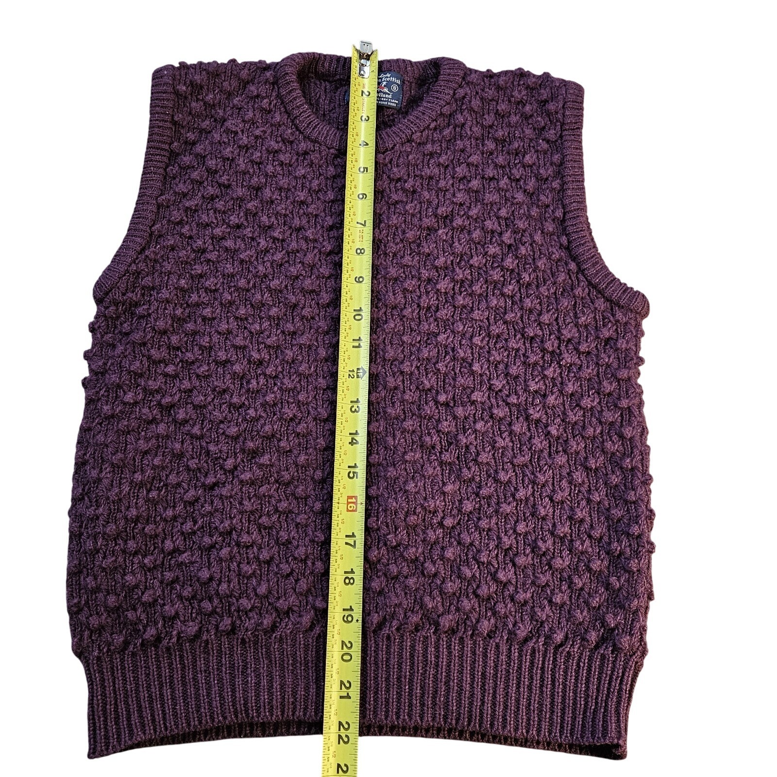 Vintage Kenneth Gordon Lady Avon Scottish Shetland Wool Sweater Vest Size S