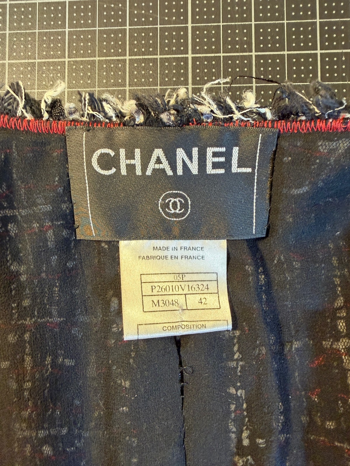Chanel Vintage Tweed Jacket 2005 Karl Lagerfeld FR 42 (Tailored w/ all fabric)