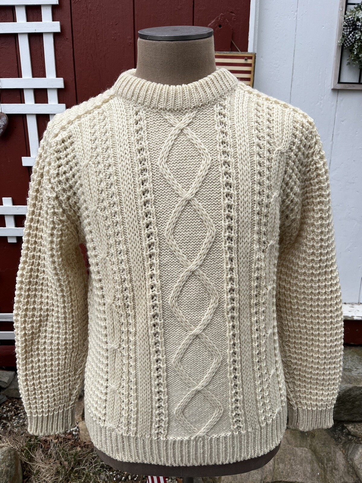 IMPRESSIVE Falcarragh By David Brandon Irish Donegal Sweater Wool Size L