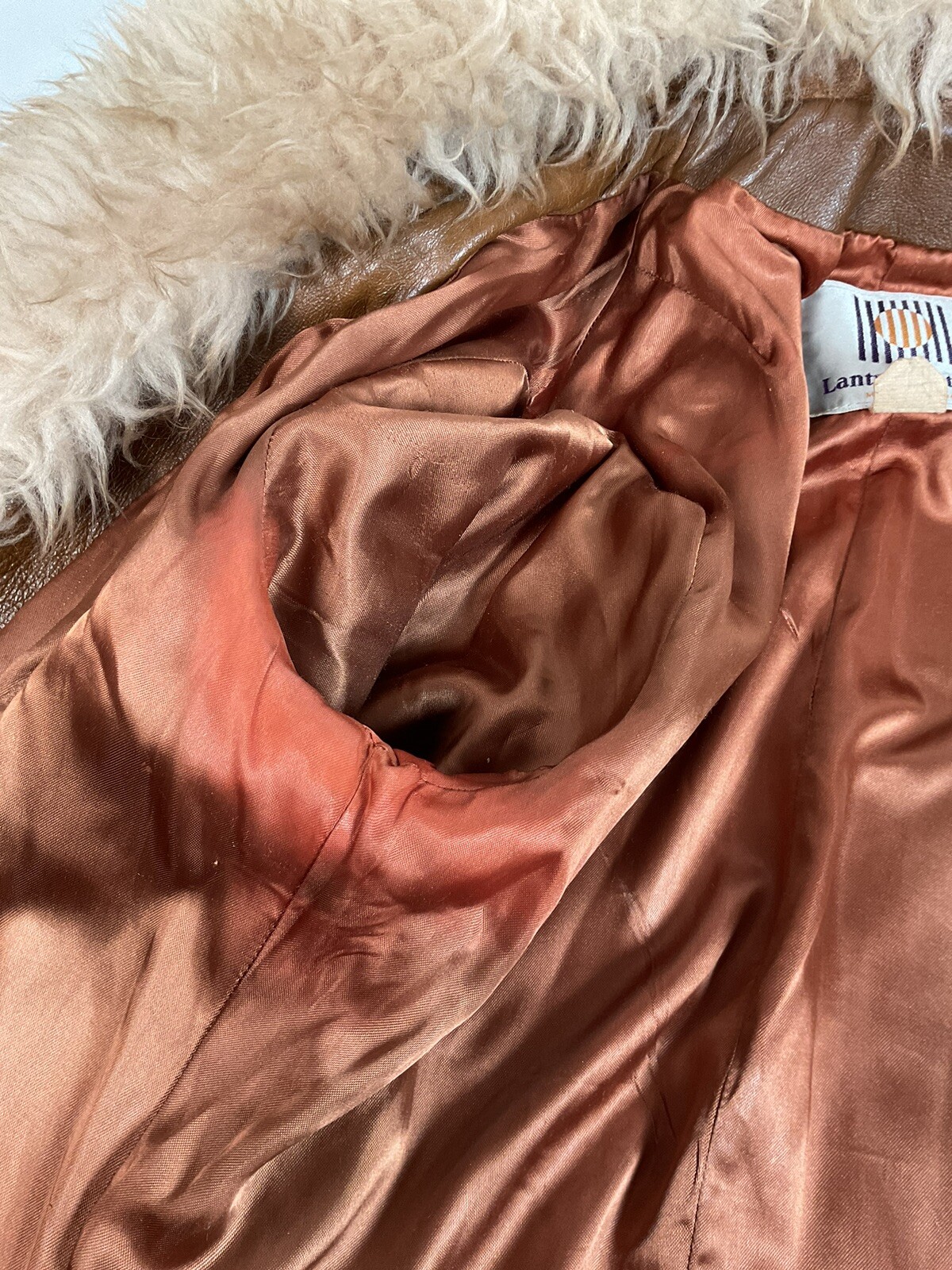 Vintage 1970s Women’s Landry Leather Russian Princess Coat Fur Shawl Collar