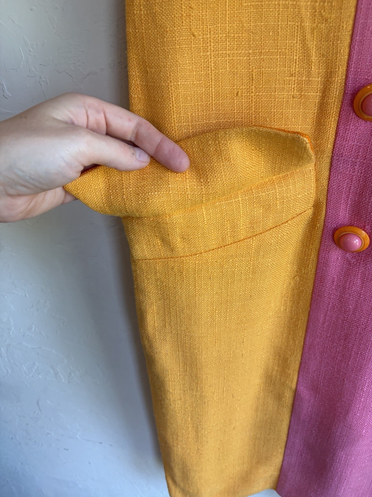 Vintage 80s 90s Oscar De La Renta Balliets Mod Shift Jacket Dress 6 Colorblock