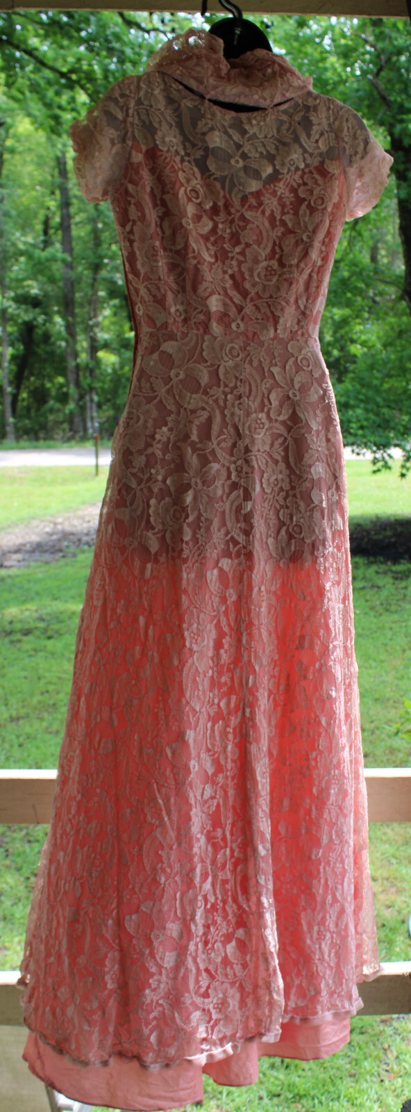 ALL LACE & TAFFITA FULL LENGTH DRESS TAGGED LADIES INTERNATIONAL Workers UNION