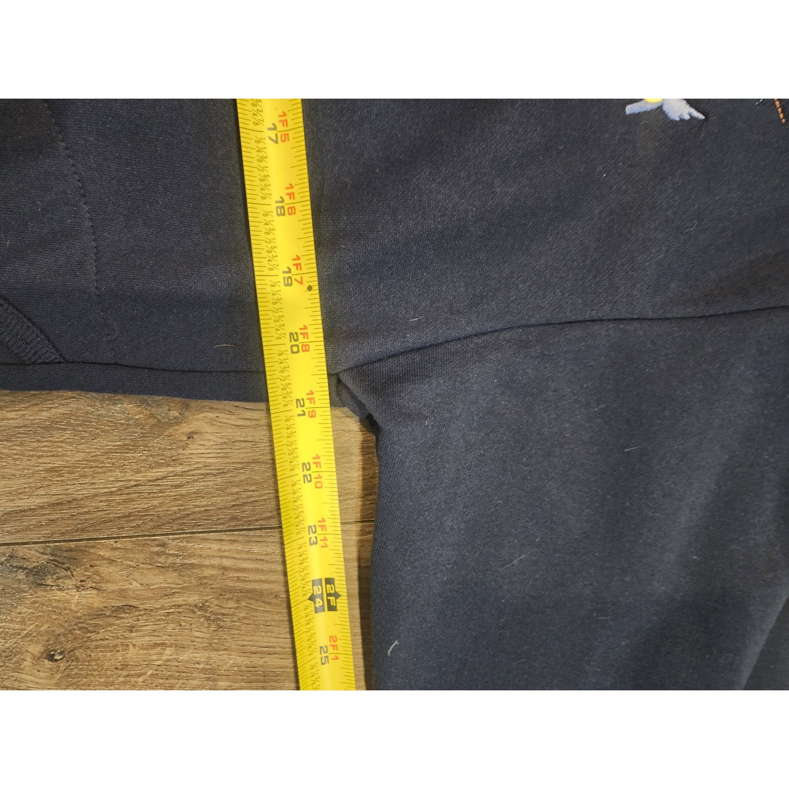Top Stitch Morning Sun Vintage 80s Bird Embroidered Cardigan Sweatshirt Navy M