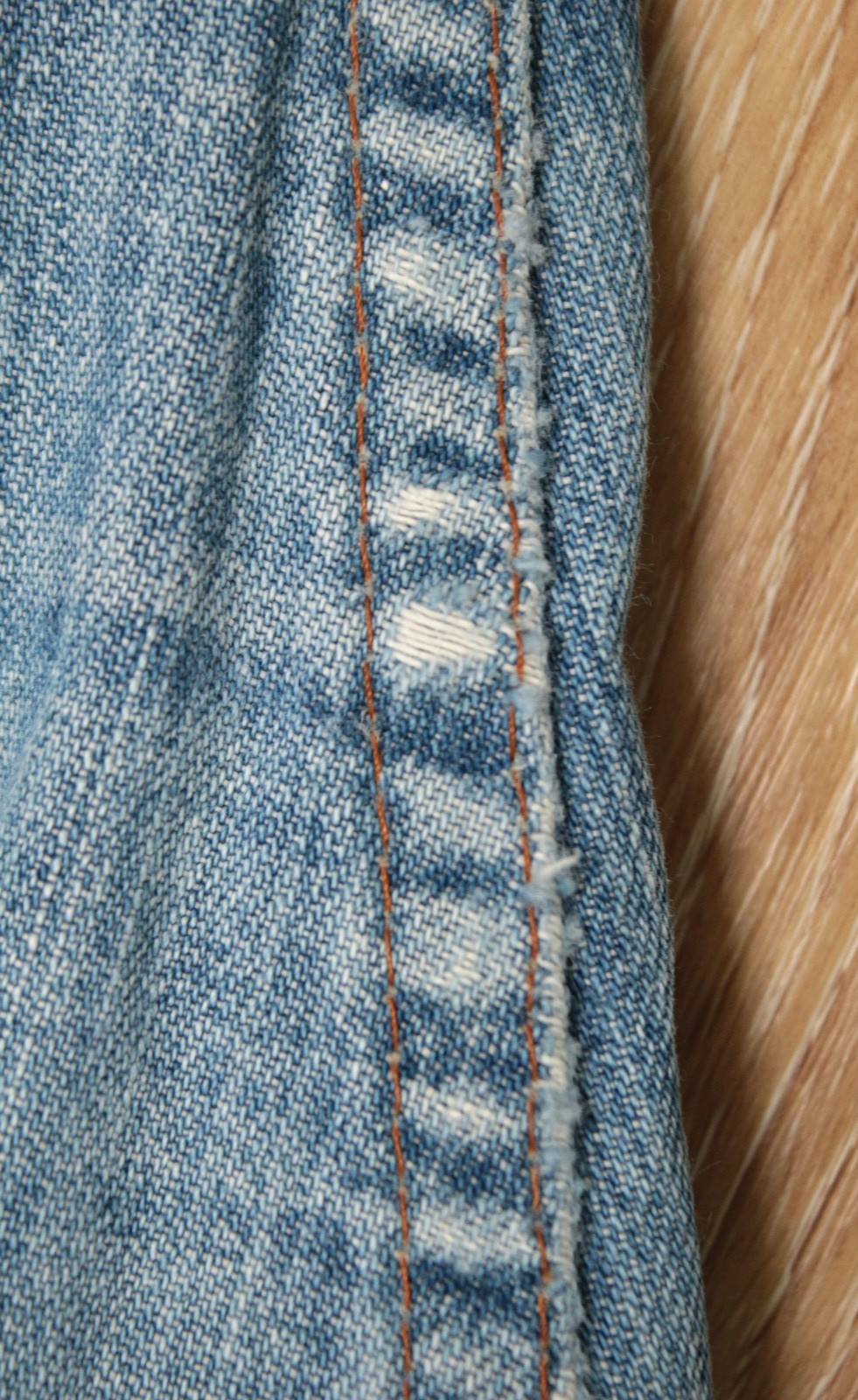 VTG Womens 70s Wrangler Denim Bell Bottom Jeans W/ Arrow Belt Loops Sz 33″ 1970s