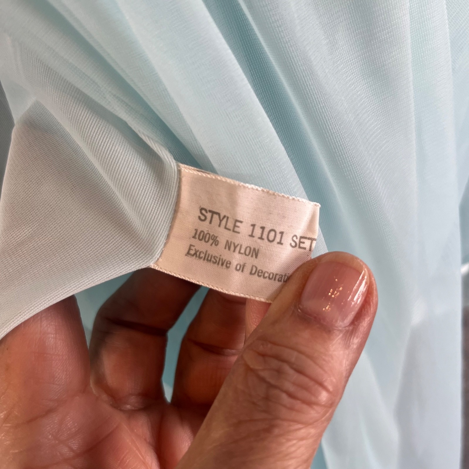 Vintage Gossard Artemis Peignoir M Sheer Robe Floral Nylon BLUE 60s 70’s EUC