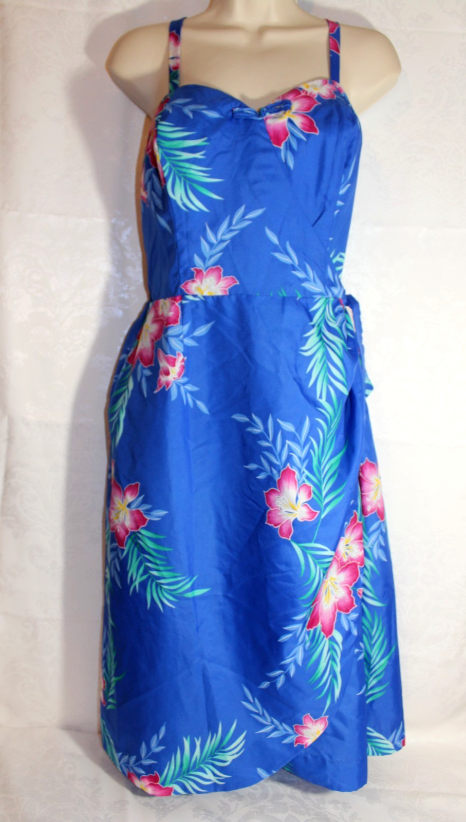Vintage Paradise Hawaii Dress Sarong Made in Honolulu Fits M EXCELLENT