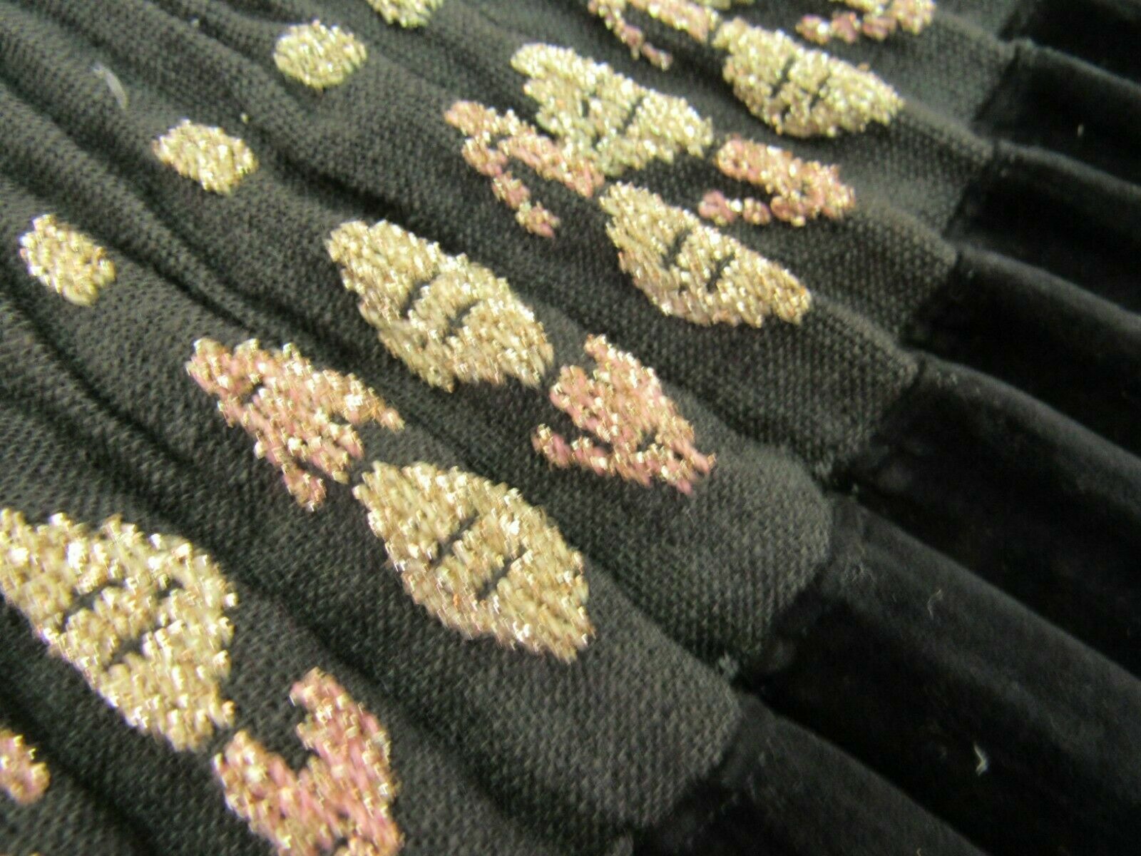 17-18th C. RARE ANTIQUE Folk costume SKIRT, EMBROIDERED GOLD TINSEL PLEATED