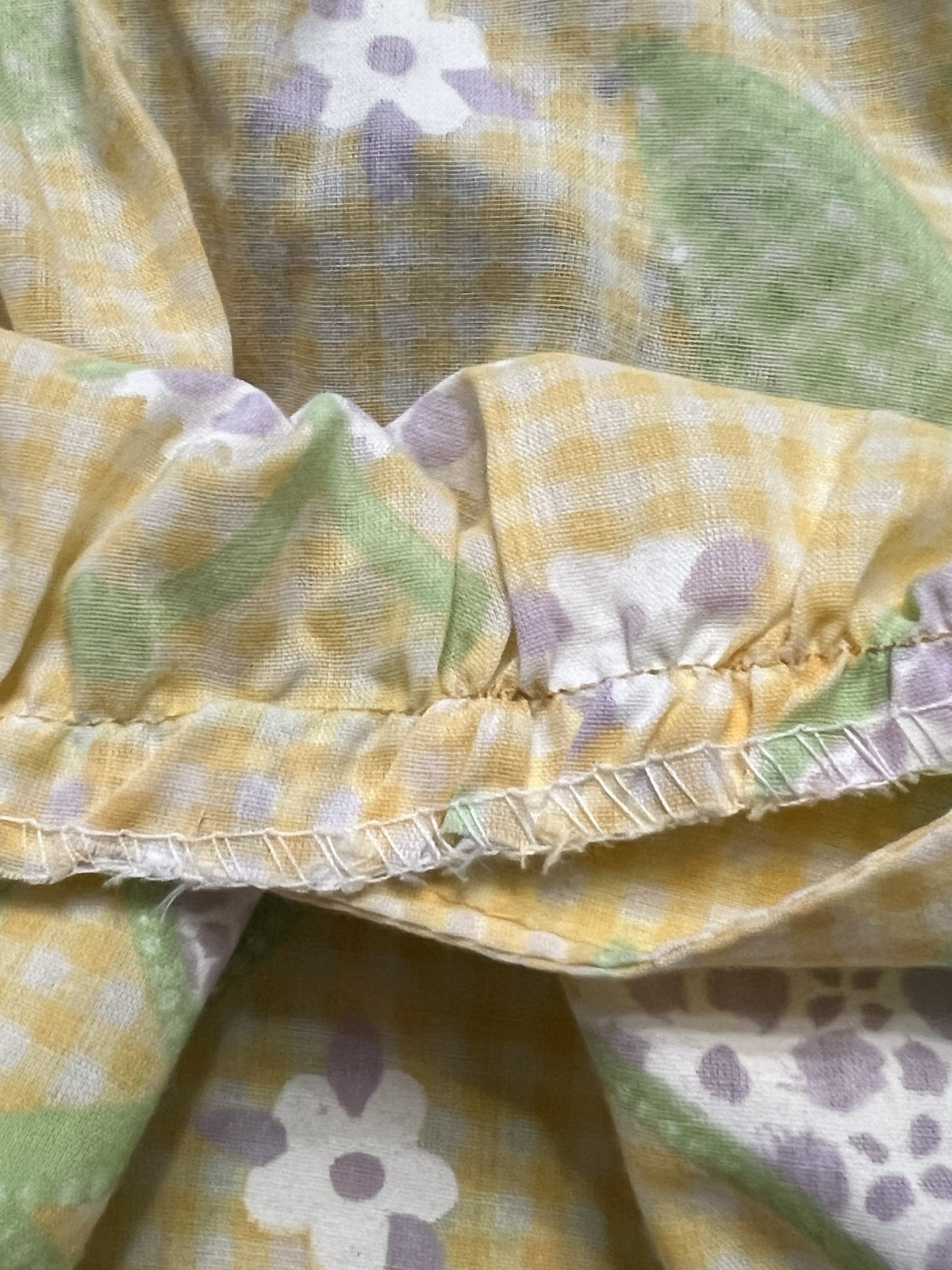 VTG California Items of San Francisco house dress,Large, Yellow/White gingham.
