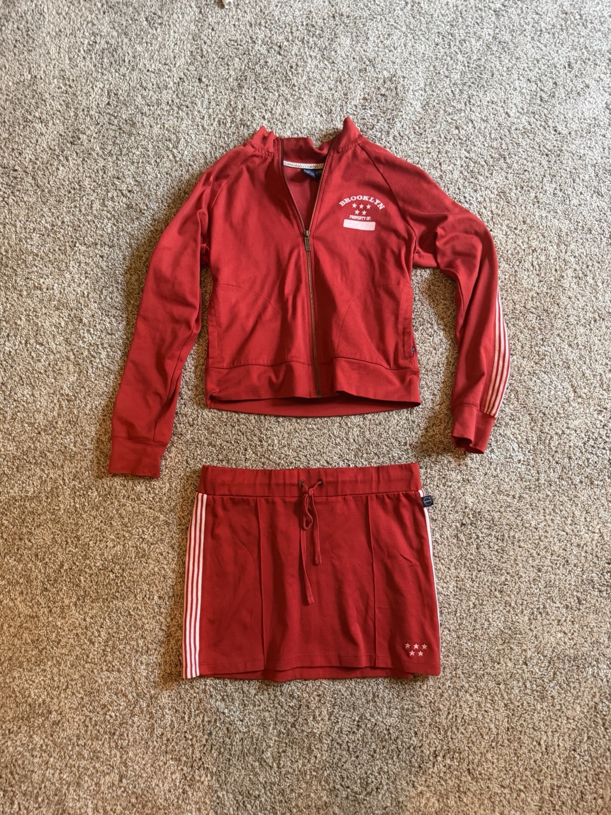 Vintage Blue Marlin Brooklyn Royal Giants Jacket And Skirt Set