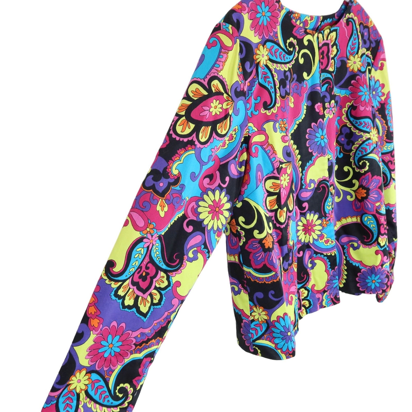 Vintage LAURA ASHLEY Floral Jacket Size M Maximalist Flower Power Paisley