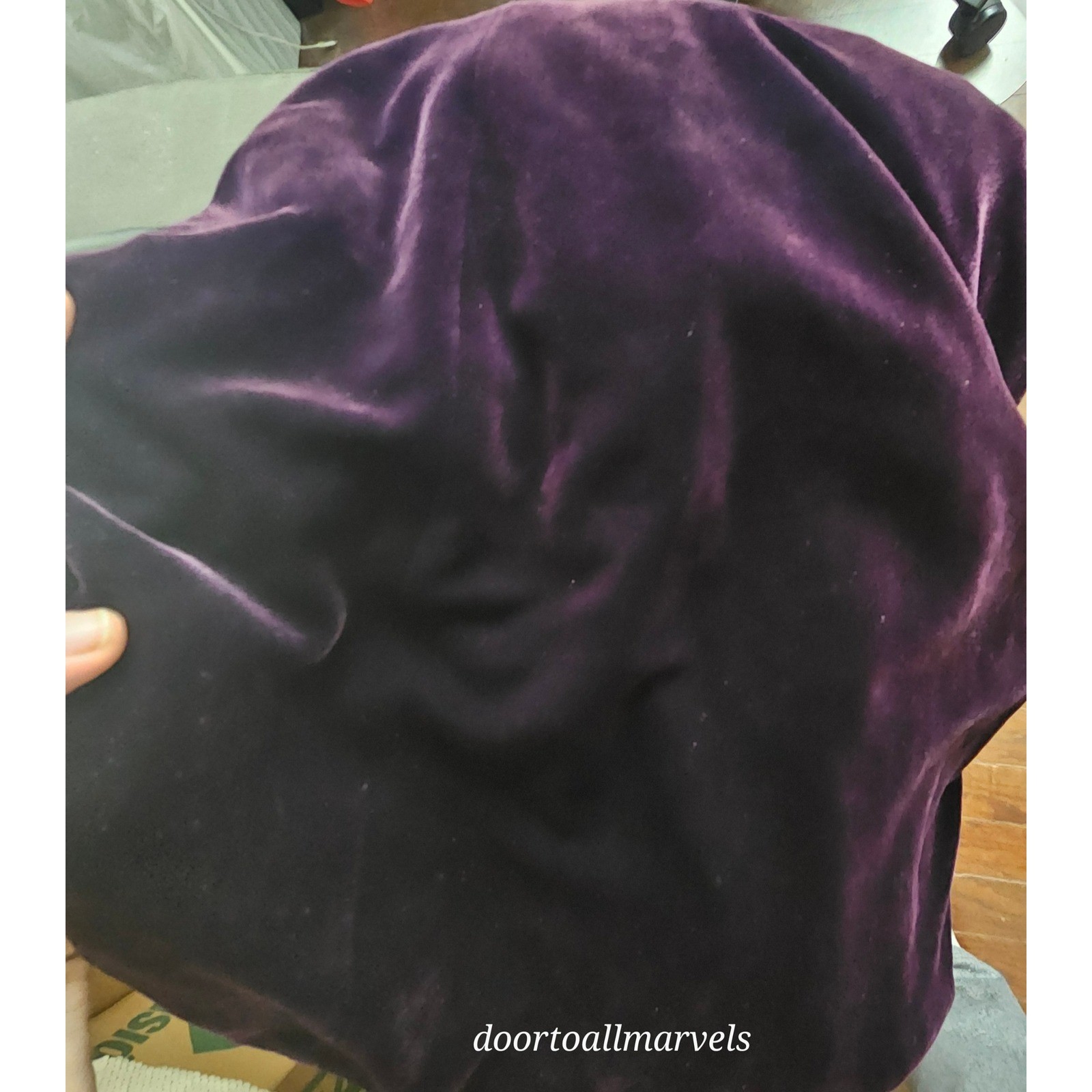 VTG Bruno Duluc Kush Velvet Maxi Dress Purple sz L? Renfest Whimsigoth Romantic