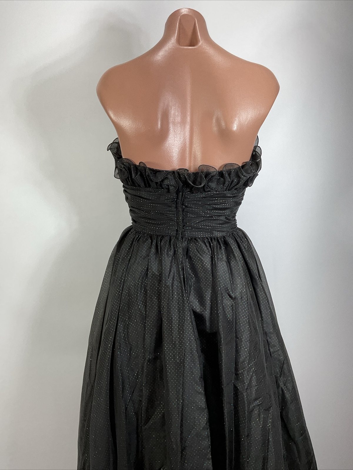 Mike Benet Vintage 80s Glitter Seashell princess tulle Pageant Prom Party Dress