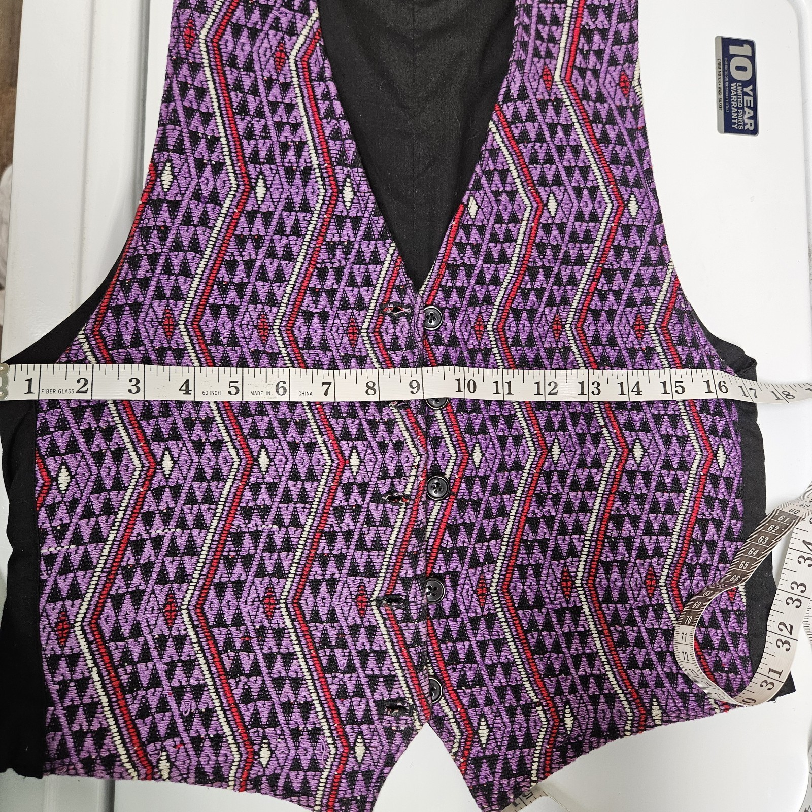 Vintage Handmade Western Rodeo Vest Button Up 90s Cowgirl Retro