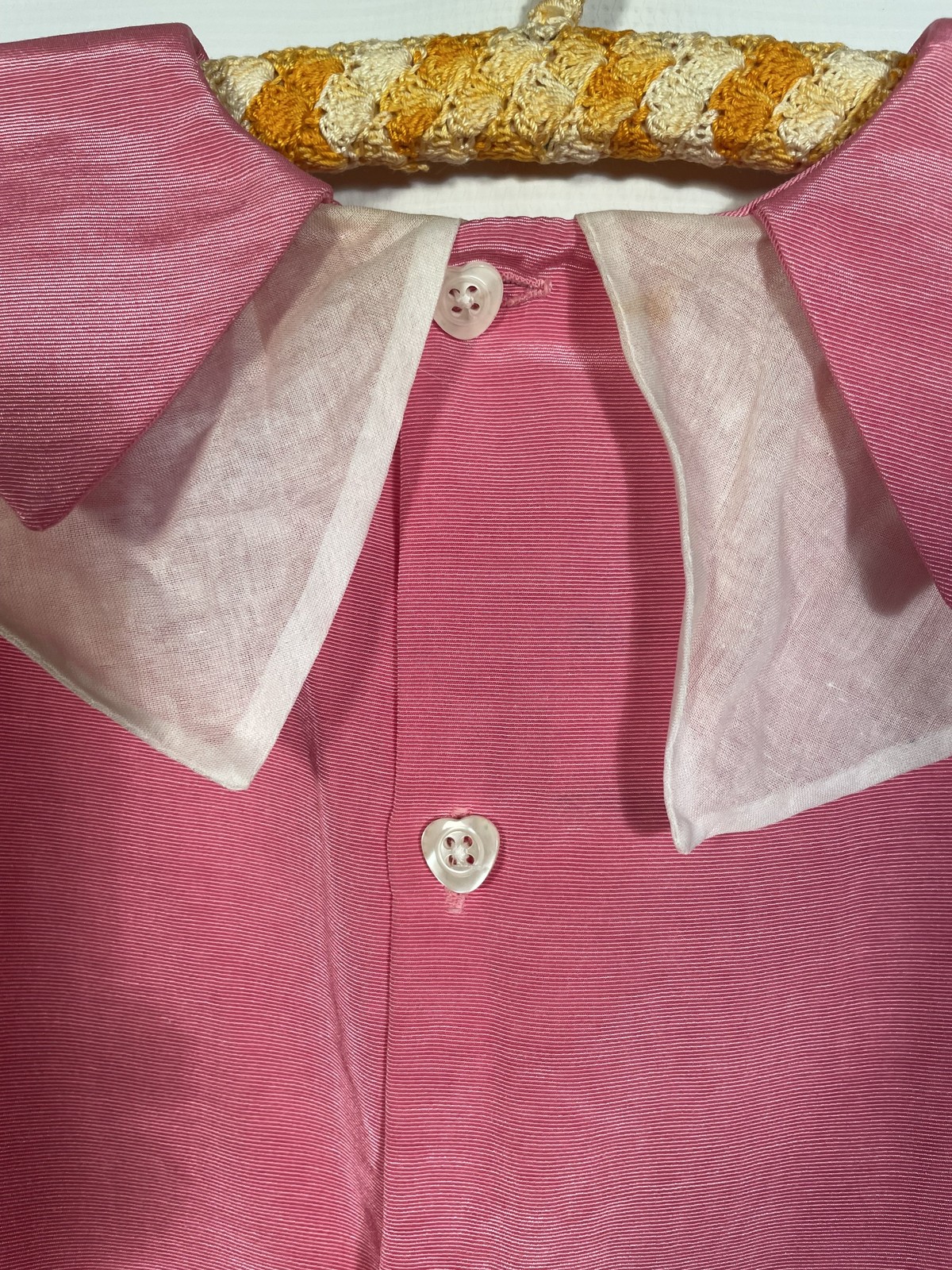 Vintage 1980s Bright Pink Taffeta Babydoll Dress Size M