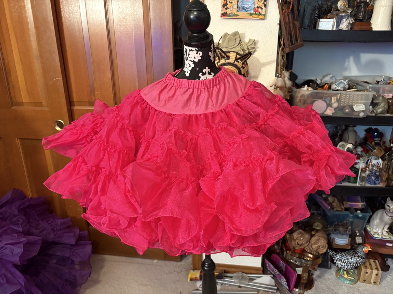 Vtg Great American Square Dancing Co Fuchsia Pink Petticoat S Rockabilly
