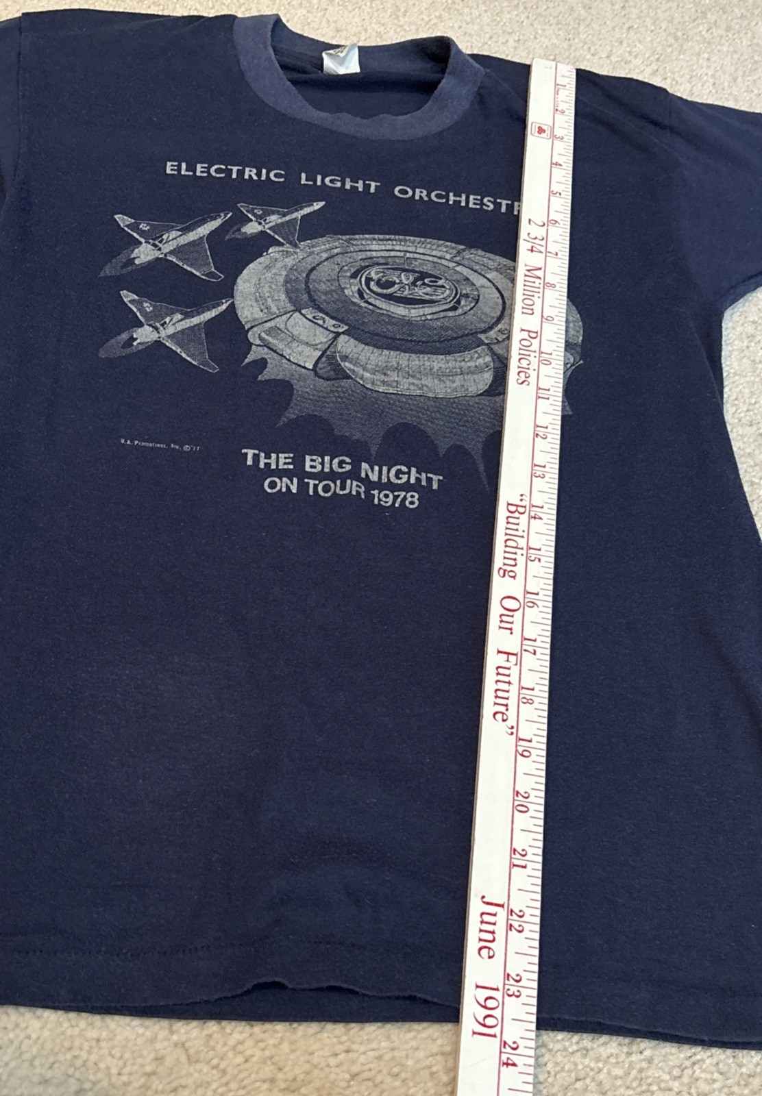 VTG 1978 ELO Electric Light Orchestra The Big Night Tour Shirt SZ M Made USA