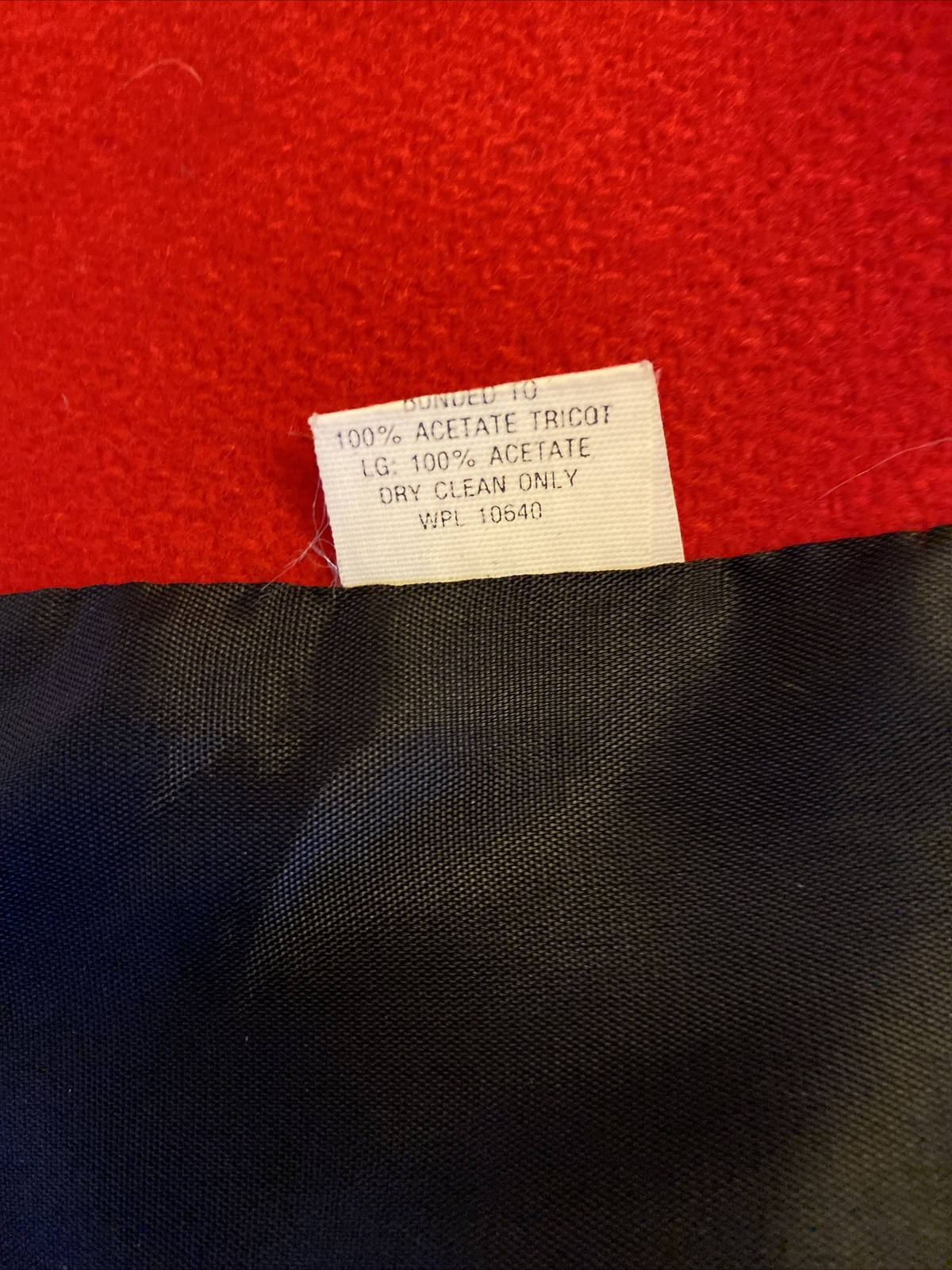 Vintage 1980’s LADY SUZETTE Long Red Wool Blend USA Union Made COAT, Size Large