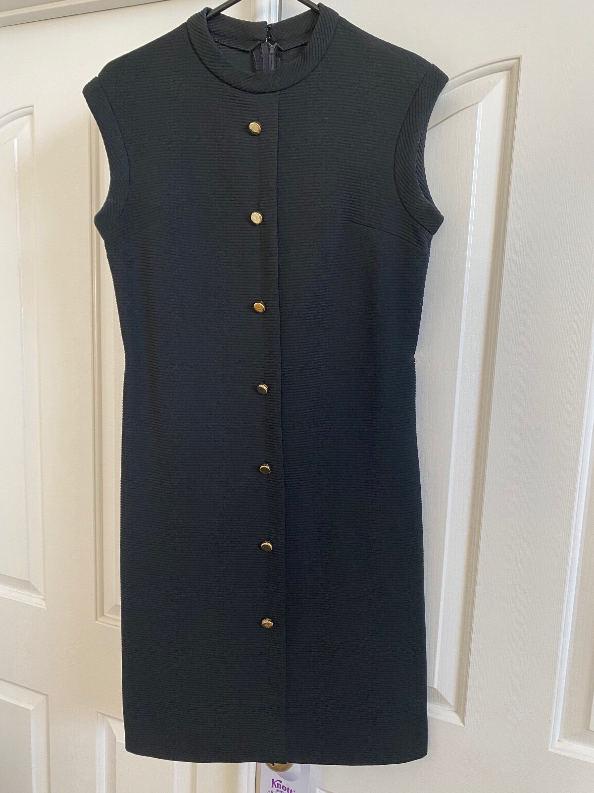 Vintage 60s David Crystal Fashion Black Dress Mod GoGo