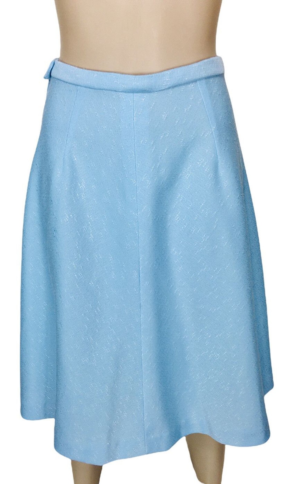 Vintage 60s Blue Rick-Rack Trim Jacket and A-Line Skirt Suit Set XS/S/M