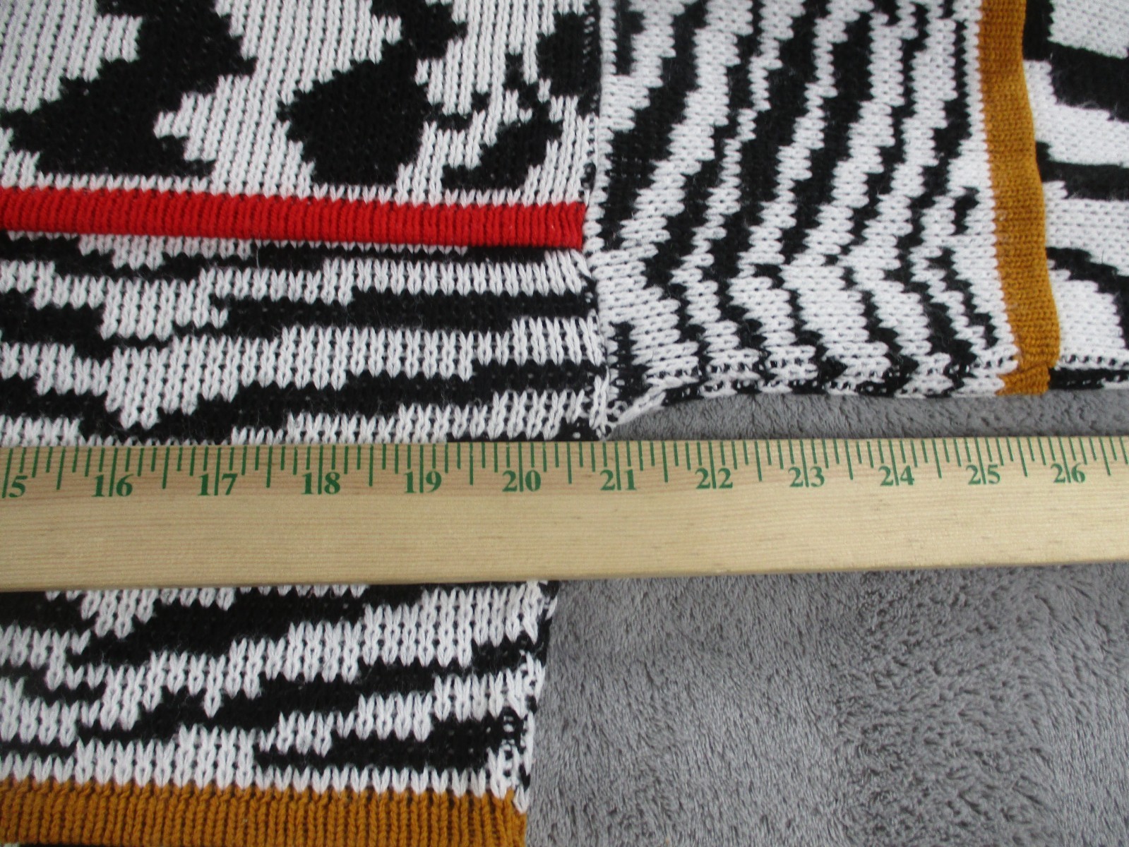 Vintage Croquet Club Sweater Womens Large Multicolored Geometric Long Sleeve EUC