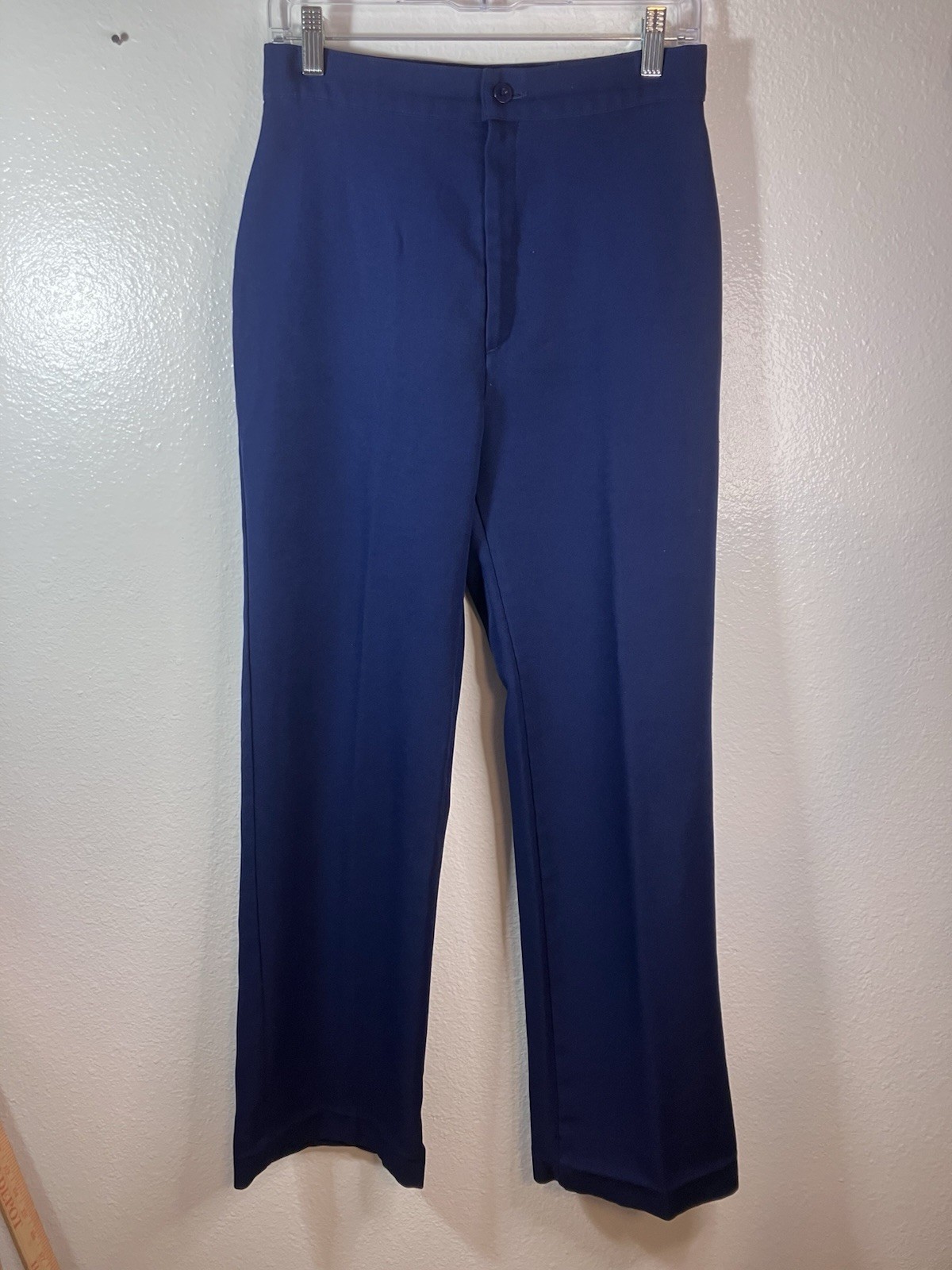 Vintage JCPenney Polyester Navy Pants Womens 28×30 Retro 70s Disco Office Siren