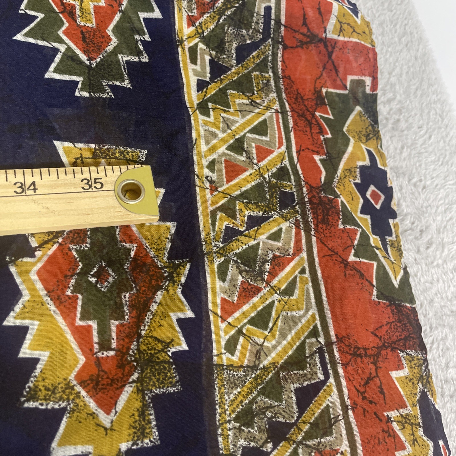 Vintage Ruth Norman Neiman Marcus Caftan Women’s One Size Aztec Red Gold Lounge