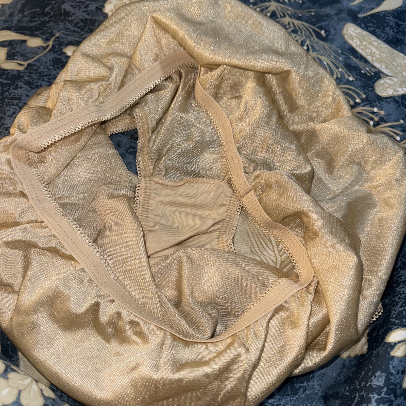 Vintage Underscore Satiny Nylon Panties Size 7 Granny Shimmery Ivory NWOT