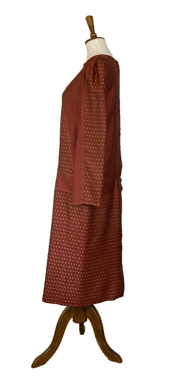 Christyne Forti Vintage Midi 100% Silk Red Dress Women’s Size 12 Lining 1980s
