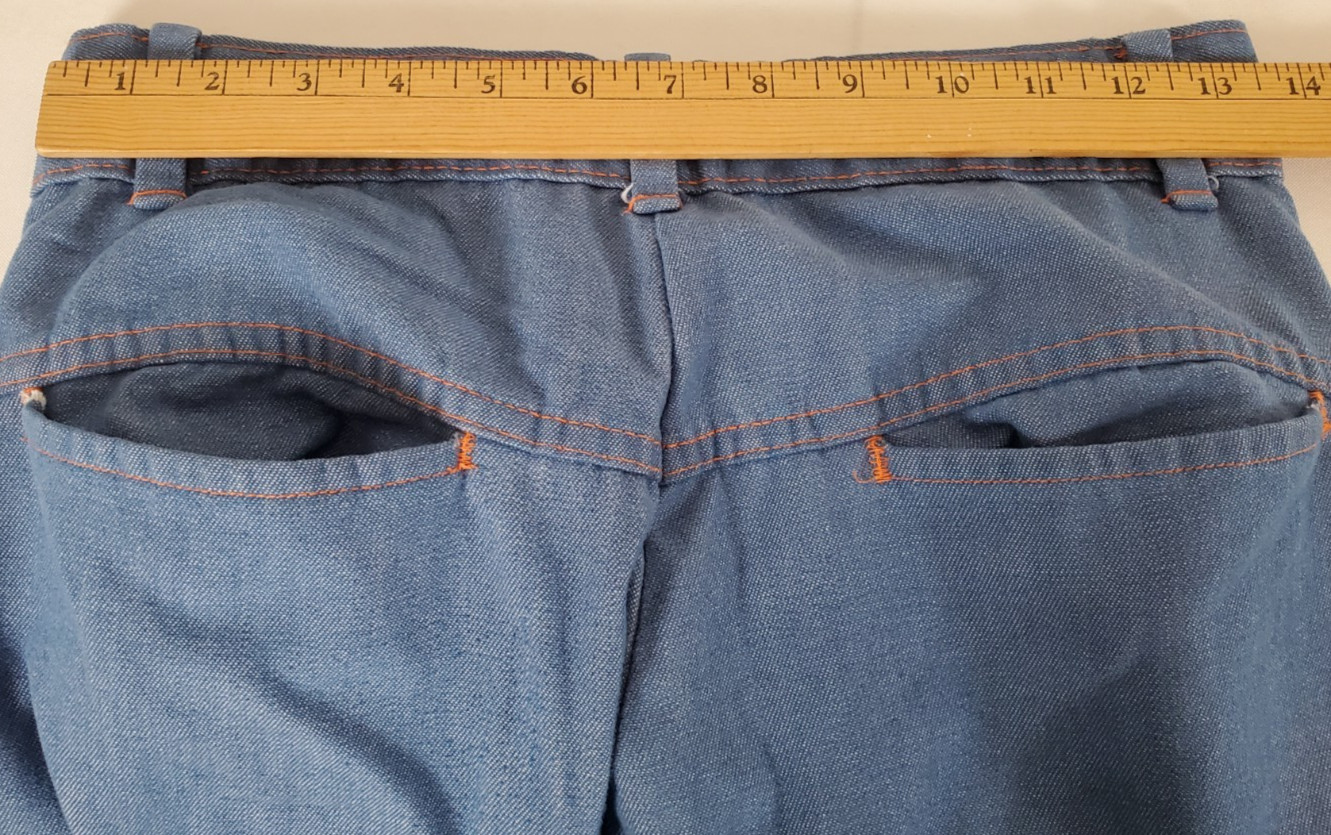 Vintage 1970S Sears Put On Shop Flare Bell Bottom Pants 29X34 Embroidered Arrows