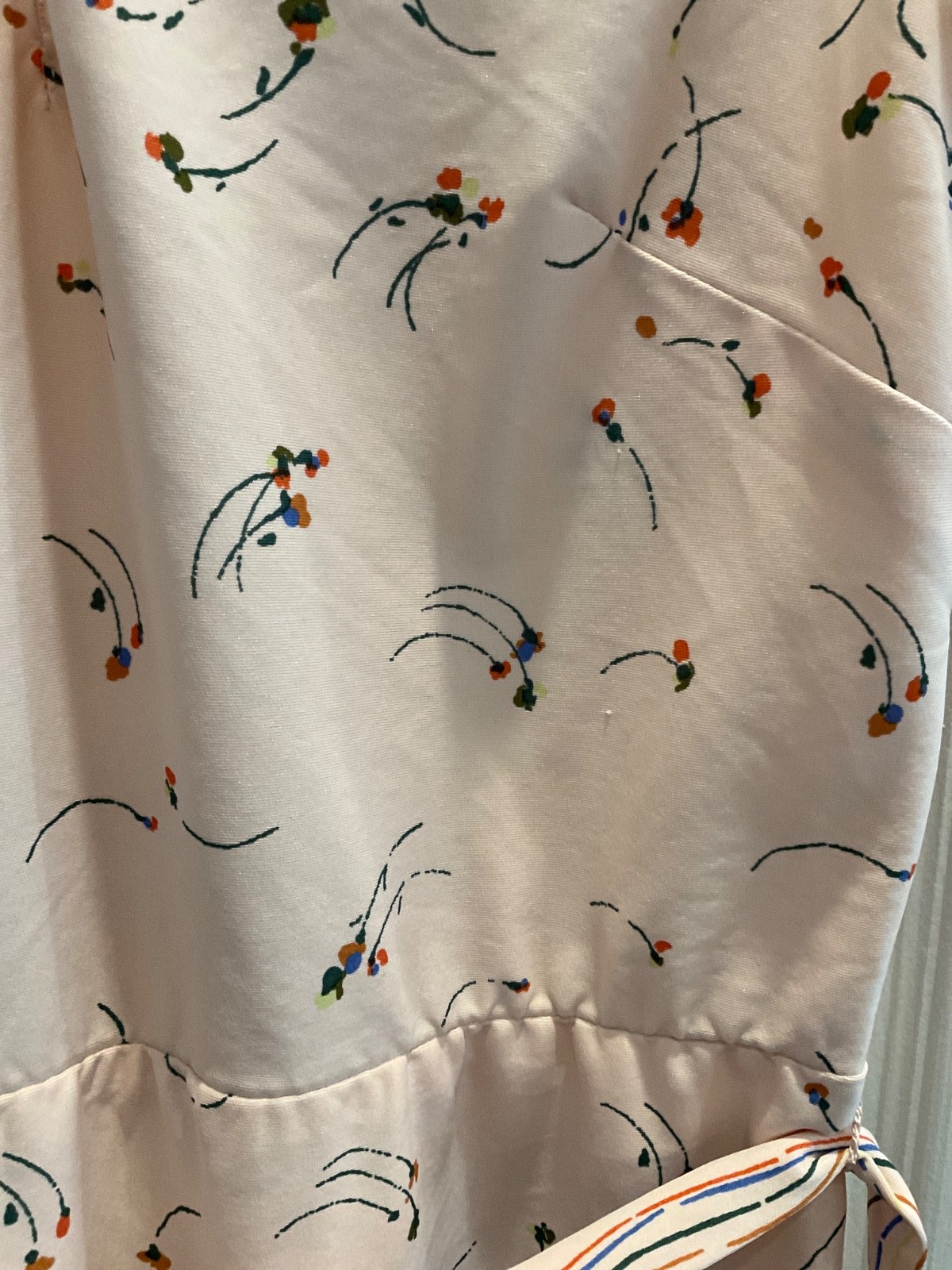 Vintage Robby dress by Mr George peach/ pink hue with flowers midi
