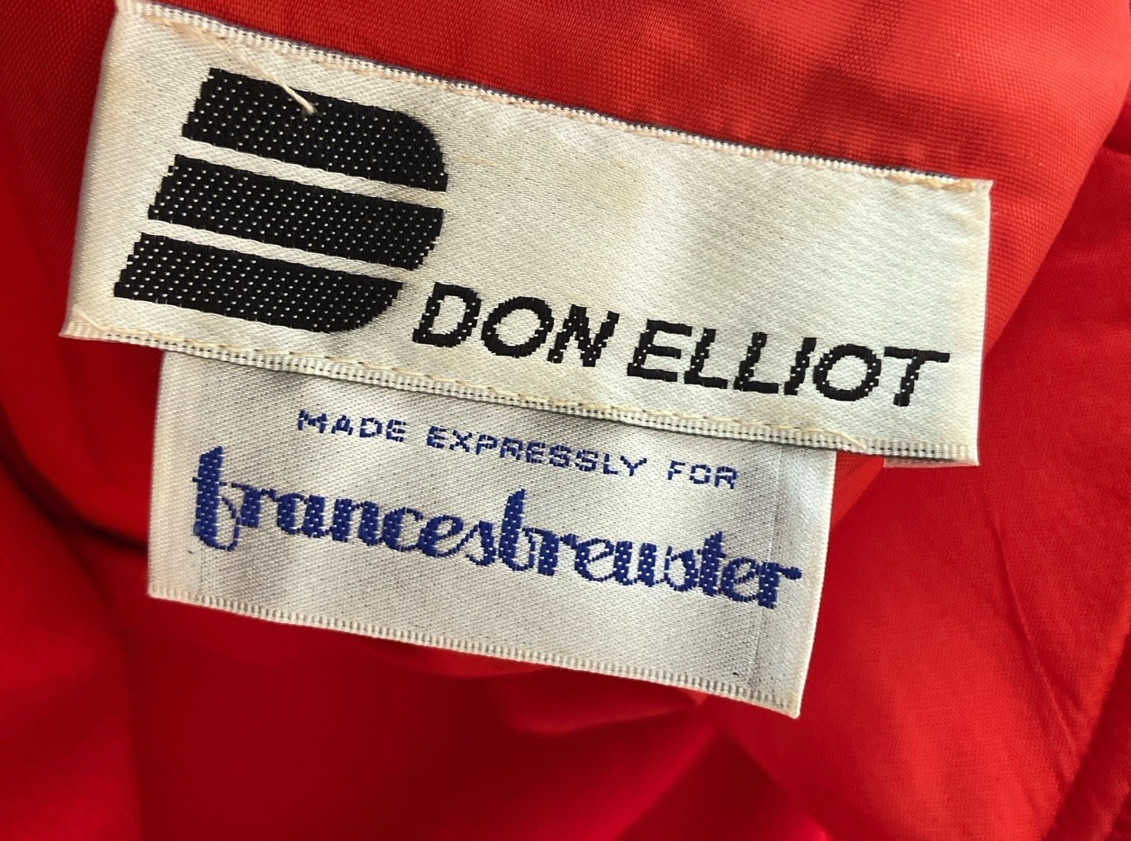 Vtg Don Elliot Red Cocktail Dress for Frances Brewster Bow Detail 80s Coquette